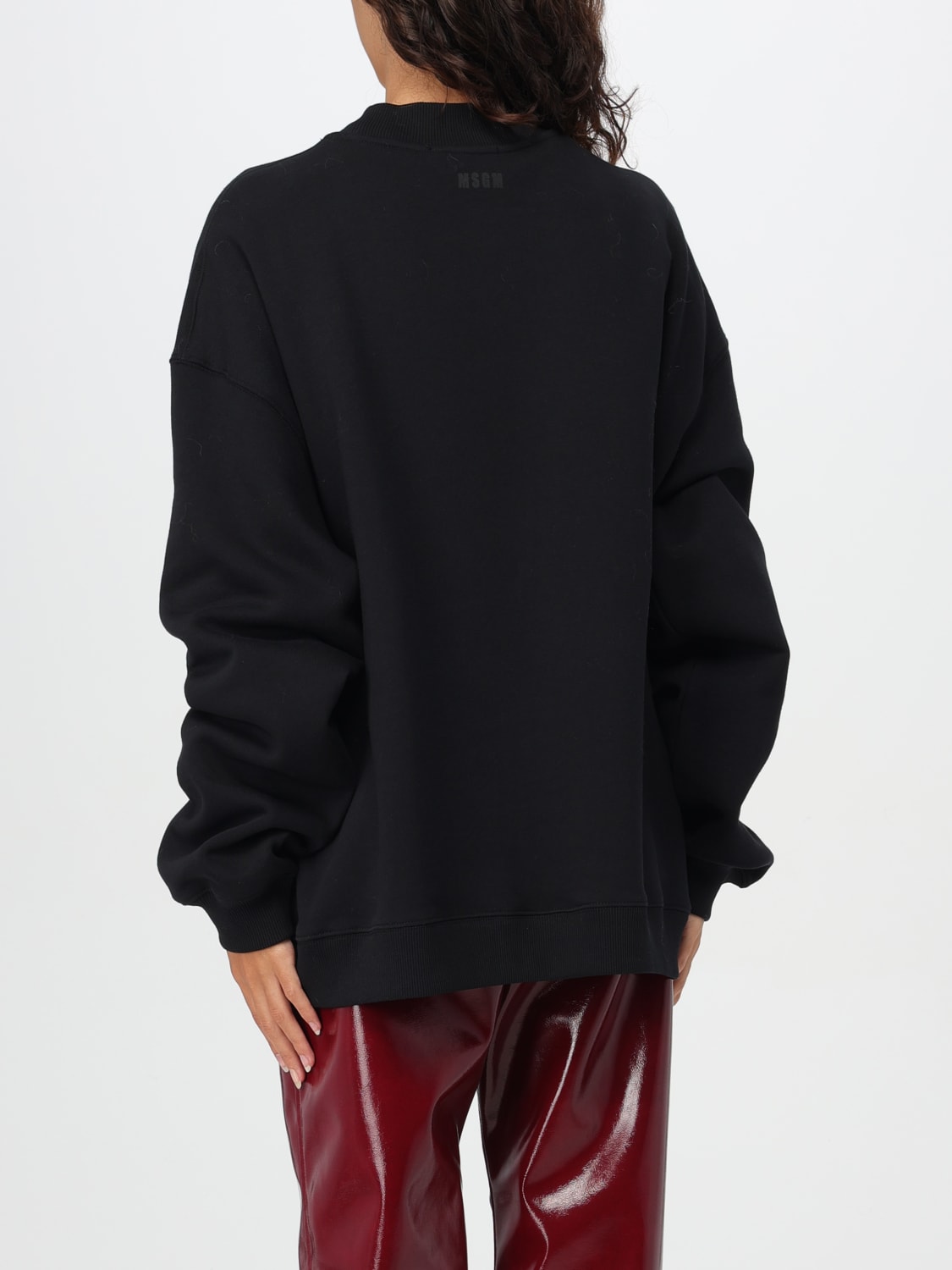 MSGM SWEATSHIRT: Sweatshirt woman MSGM, Black - Img 3