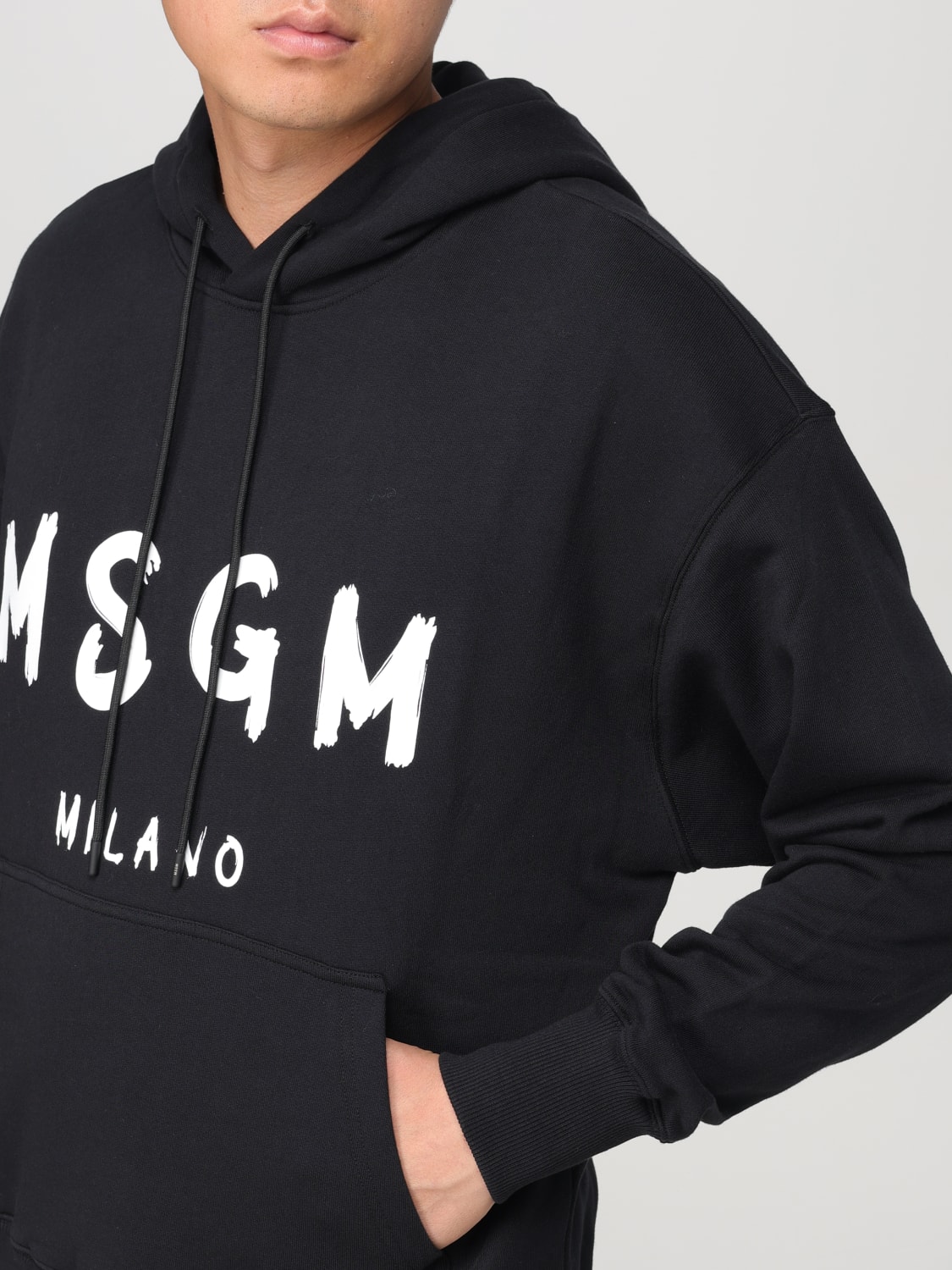 MSGM SWEATSHIRT: Sweatshirt herren MSGM, Schwarz - Img 3