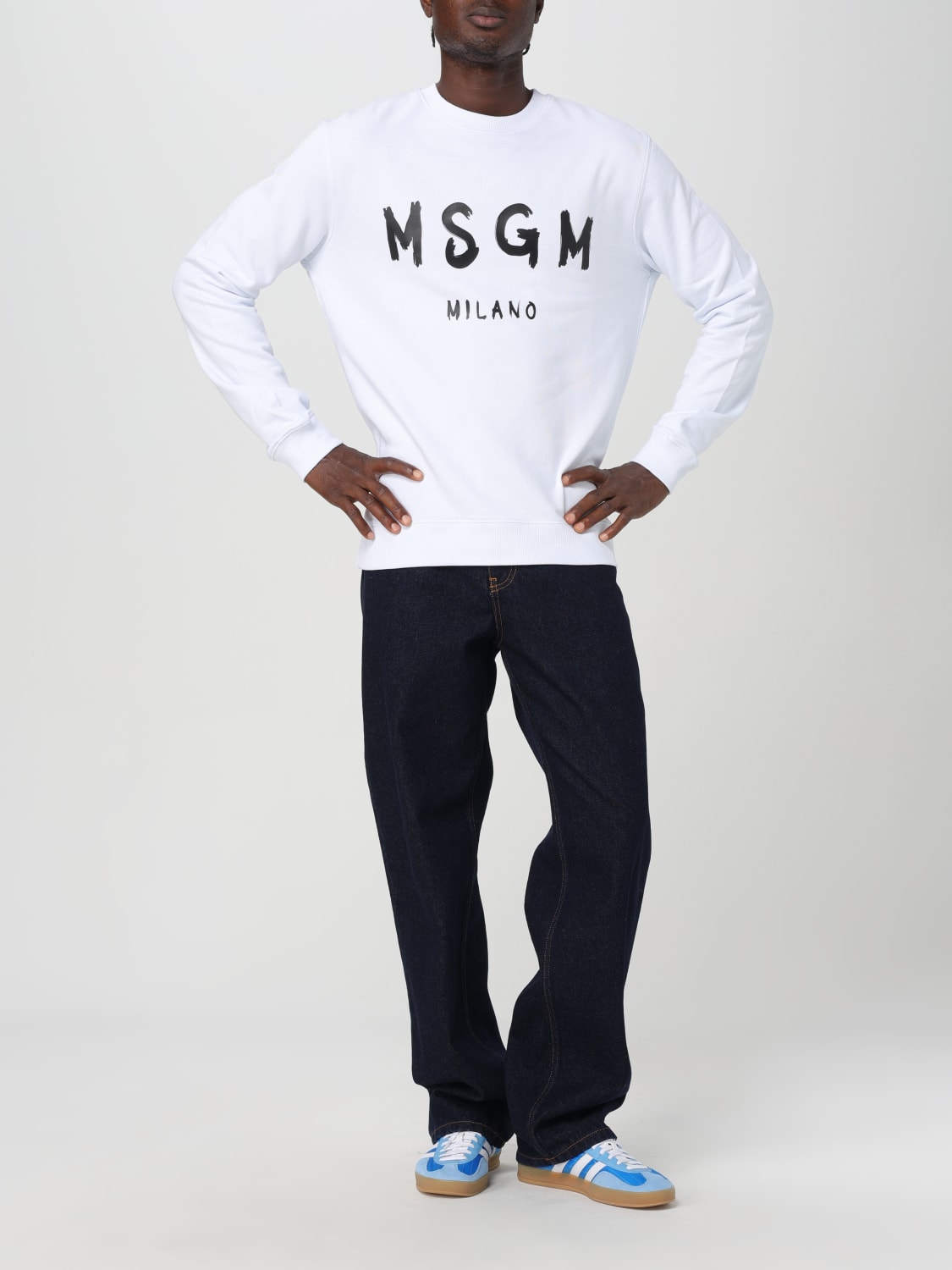 MSGM SWEATSHIRT: Sweatshirt herren MSGM, Weiss 2 - Img 2