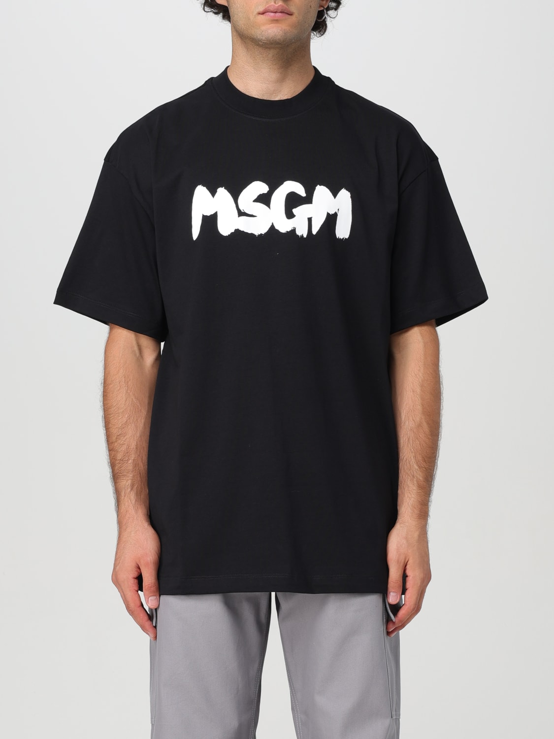 Giglio T-shirt in cotone con logo MSGM