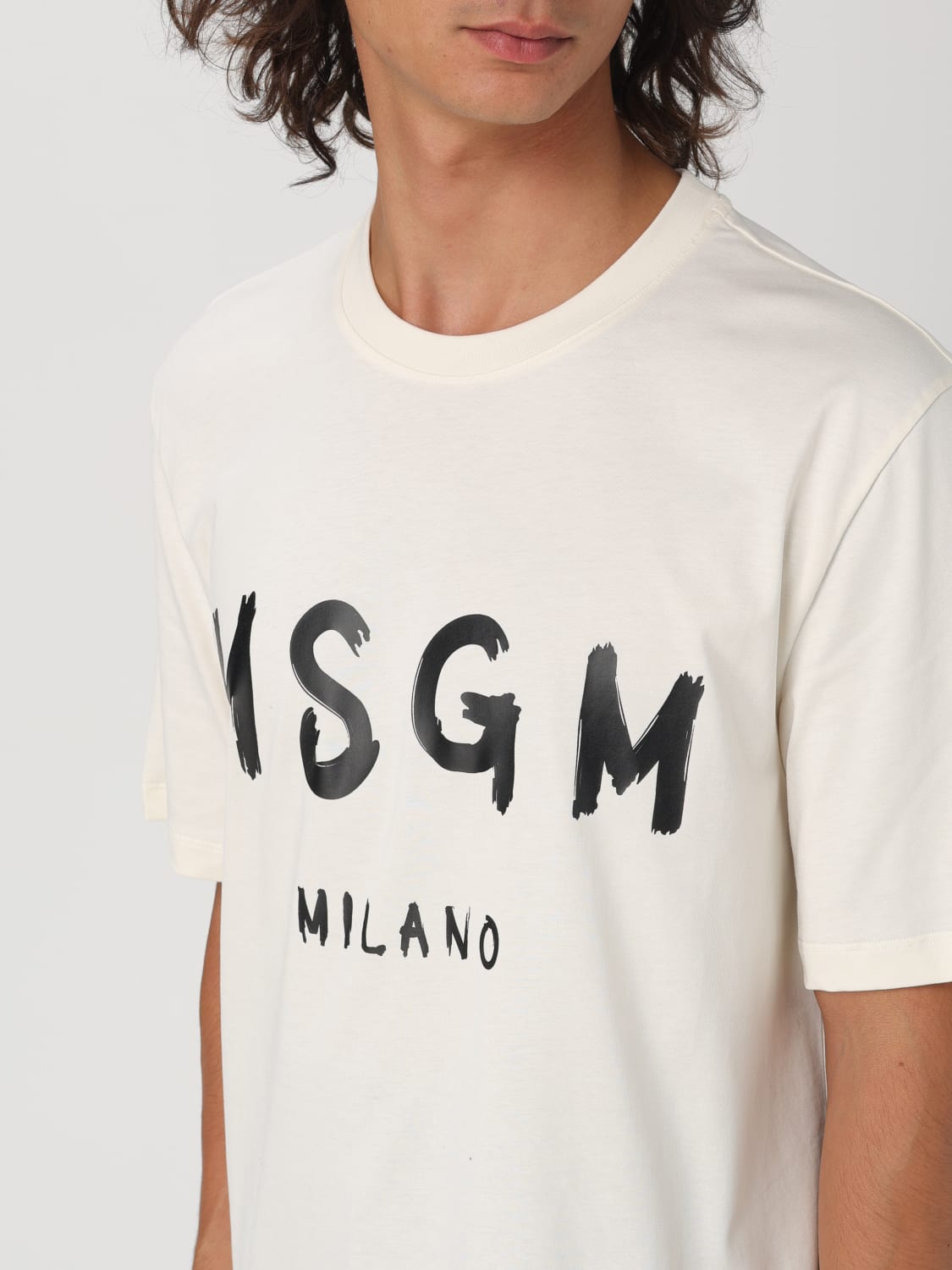 MSGM CAMISETA: Camiseta hombre MSGM, Marfil - Img 3