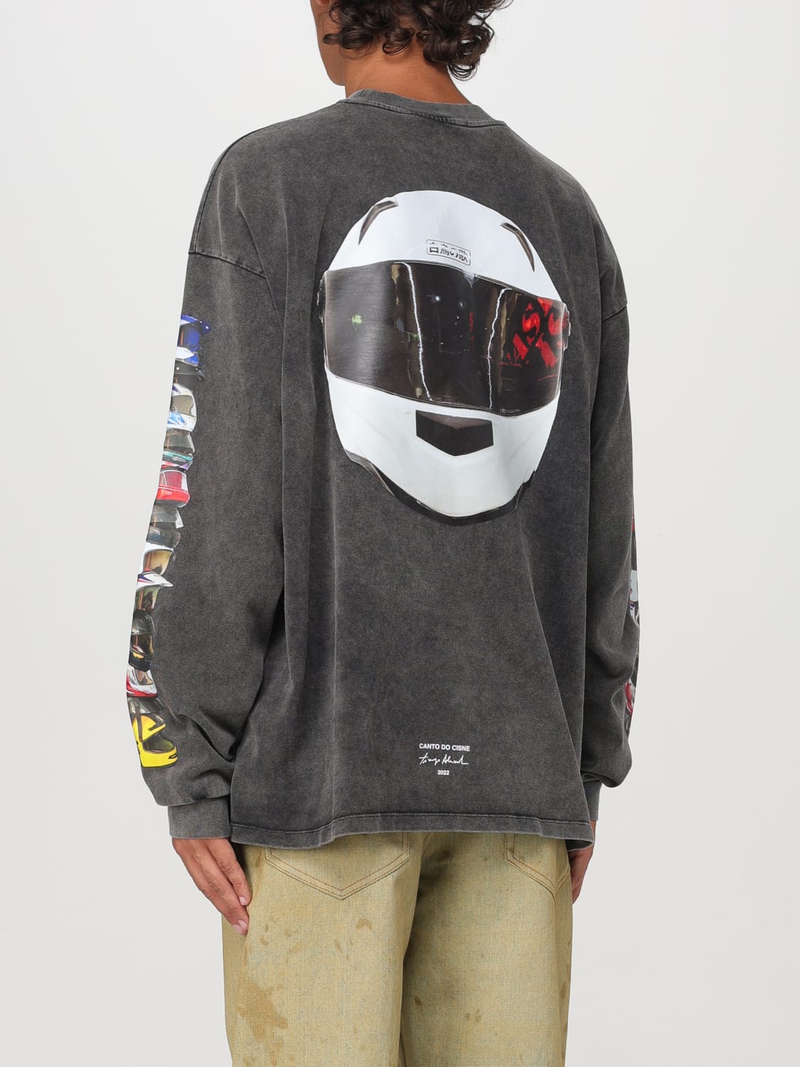 MSGM SWEATSHIRT: T-shirt homme MSGM, Gris - Img 3