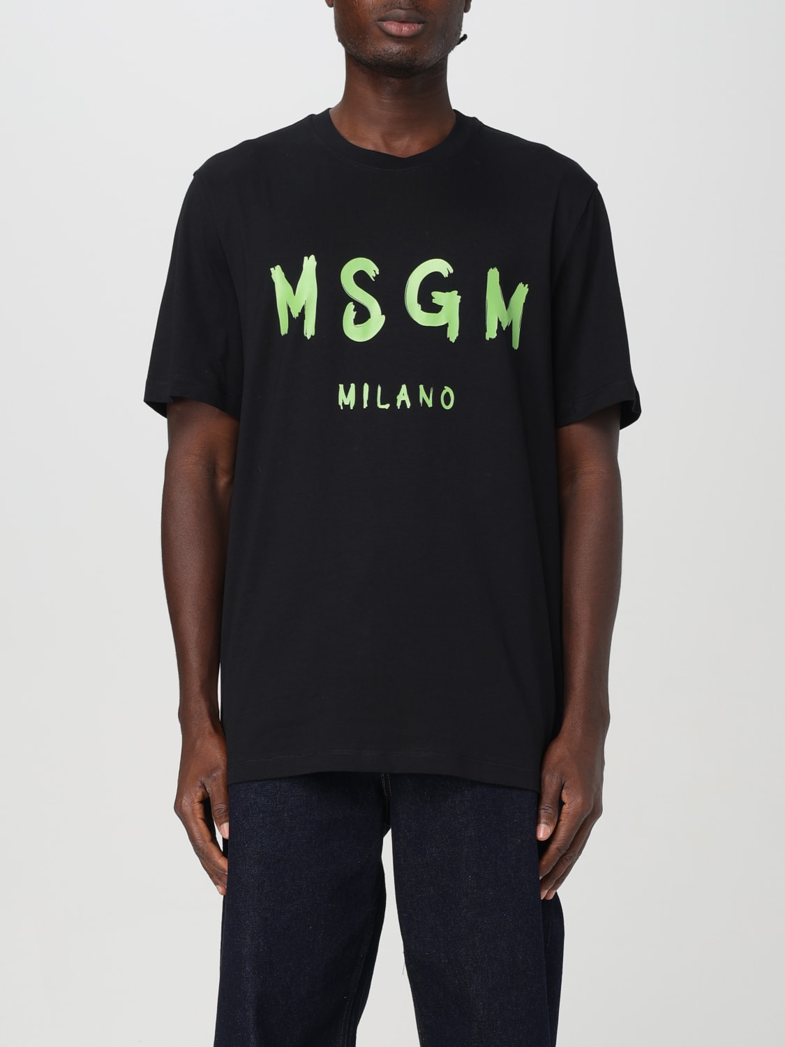 Giglio T-shirt in cotone con logo MSGM