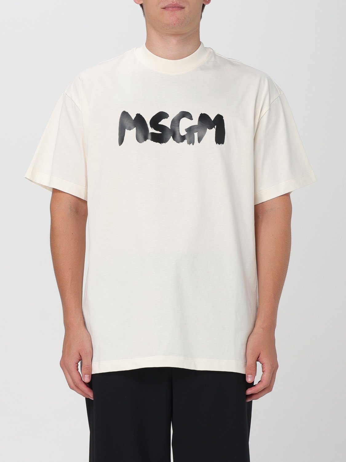 MSGM 티셔츠: 티셔츠 남성 MSGM, 내추럴 - Img 1