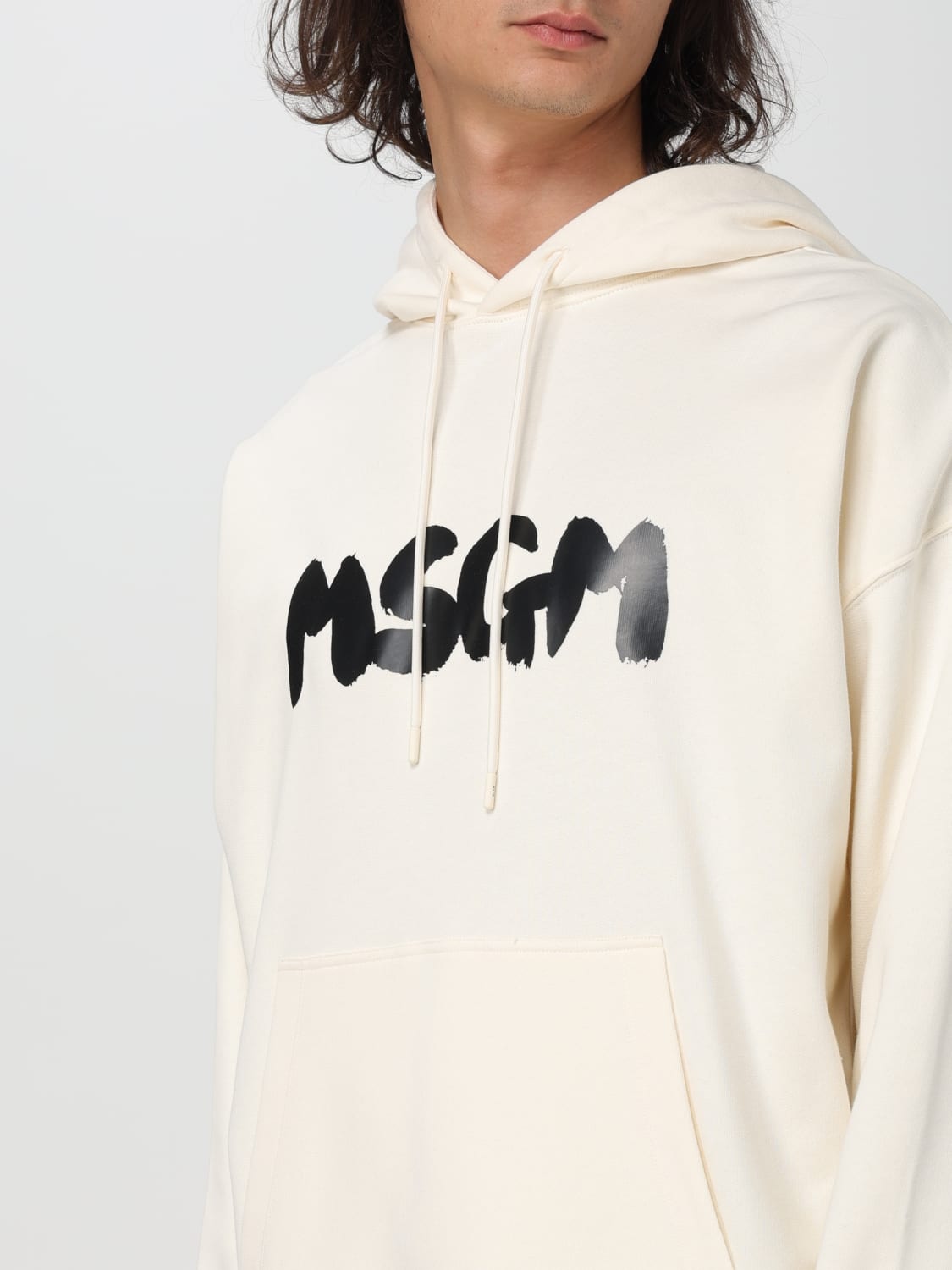 MSGM スウェットシャツ: スウェットシャツ メンズ MSGM, ナチュラル - Img 3