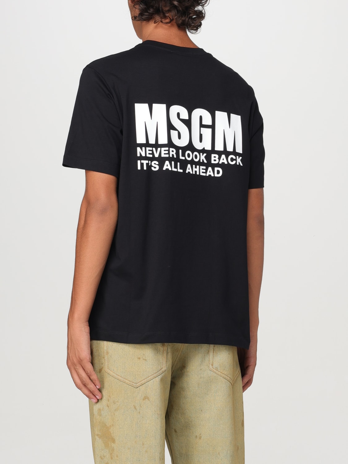 MSGM 티셔츠: 티셔츠 남성 MSGM, 블랙 - Img 3