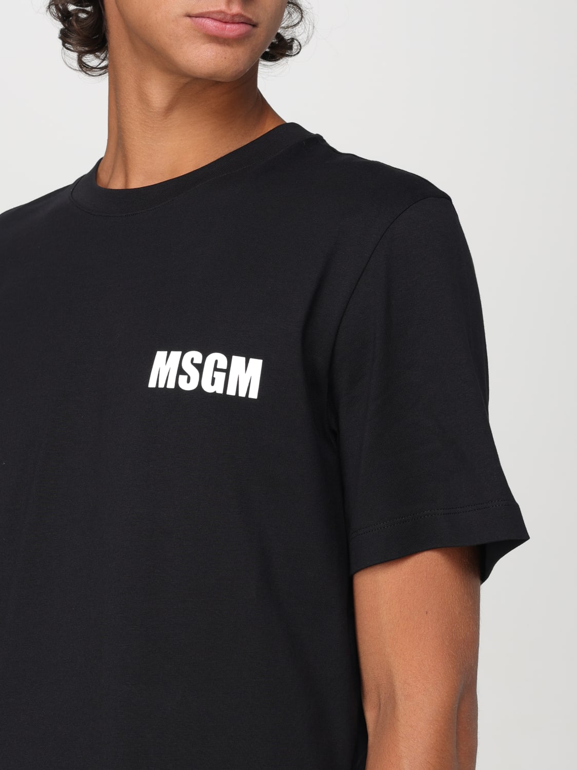 MSGM 티셔츠: 티셔츠 남성 MSGM, 블랙 - Img 4