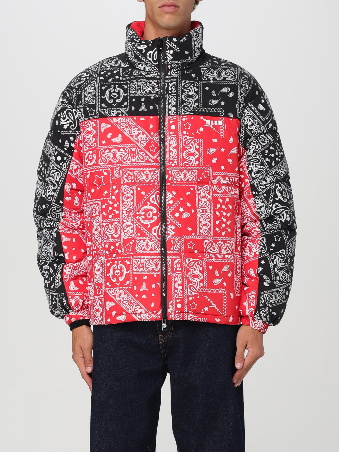 Giglio Bomber MSGM in nylon stampato