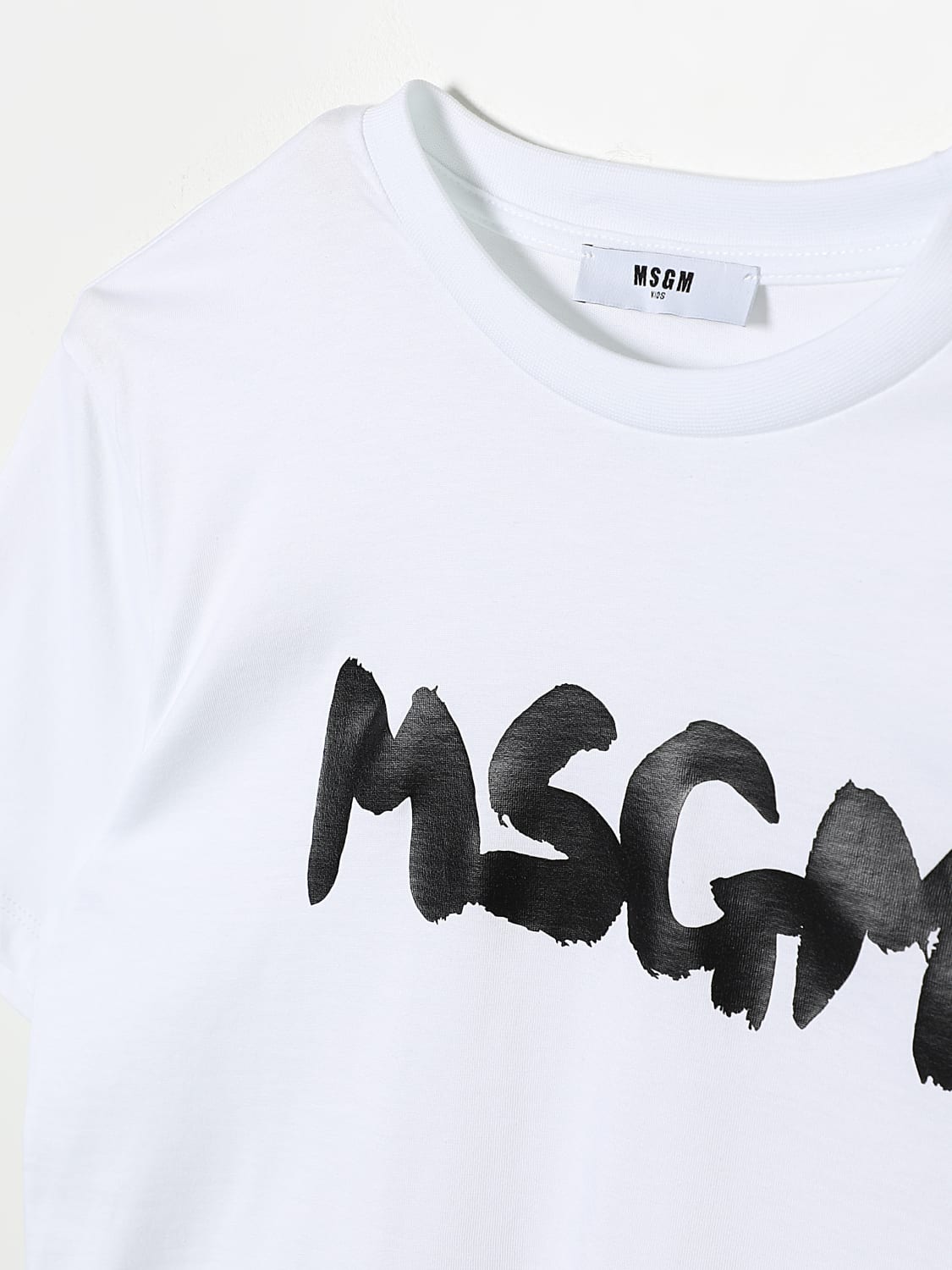 MSGM KIDS T-SHIRT: T-shirt MSGM Kids in cotone con logo , Bianco - Img 3