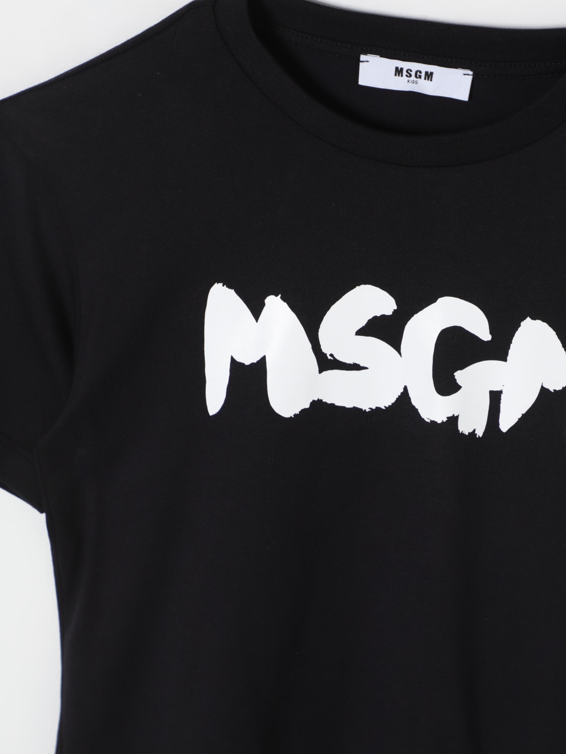 MSGM KIDS T-SHIRT: T-shirt MSGM Kids in cotone con logo , Nero - Img 3