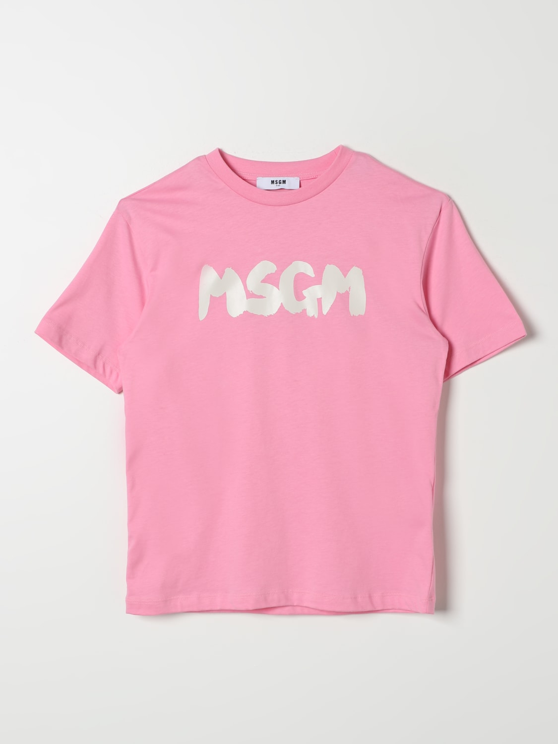 MSGM KIDS T-SHIRT: T-shirt MSGM Kids in cotone con logo , Rosa - Img 1