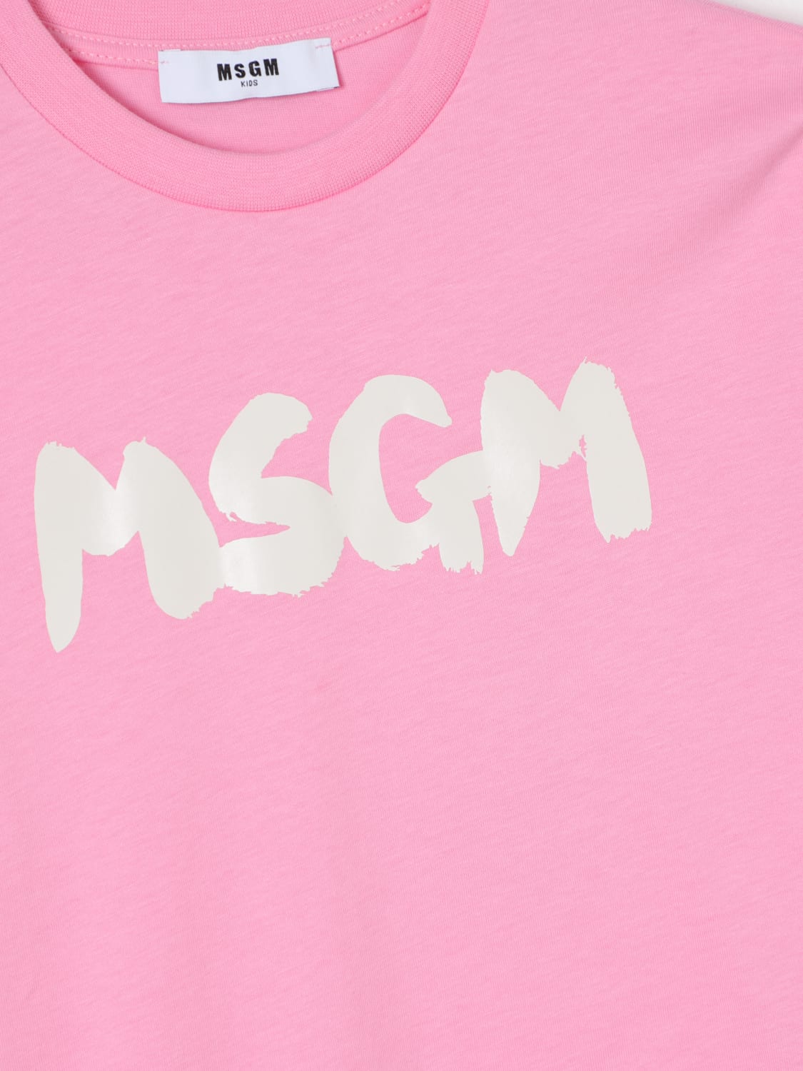 MSGM KIDS T-SHIRT: T-shirt MSGM Kids in cotone con logo , Rosa - Img 3