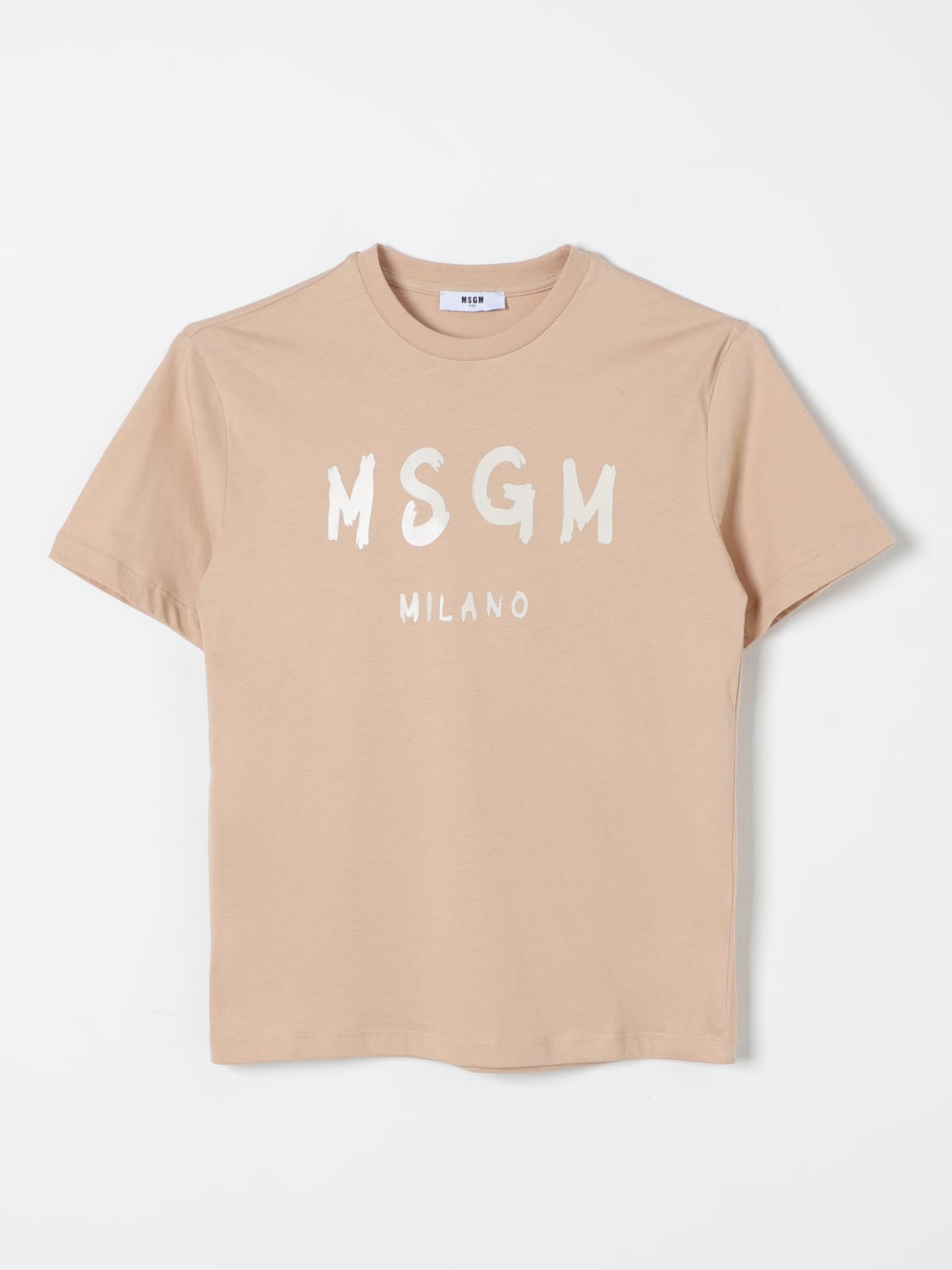 MSGM KIDS T-SHIRT: T-shirt kids MSGM Kids, Beige - Img 1