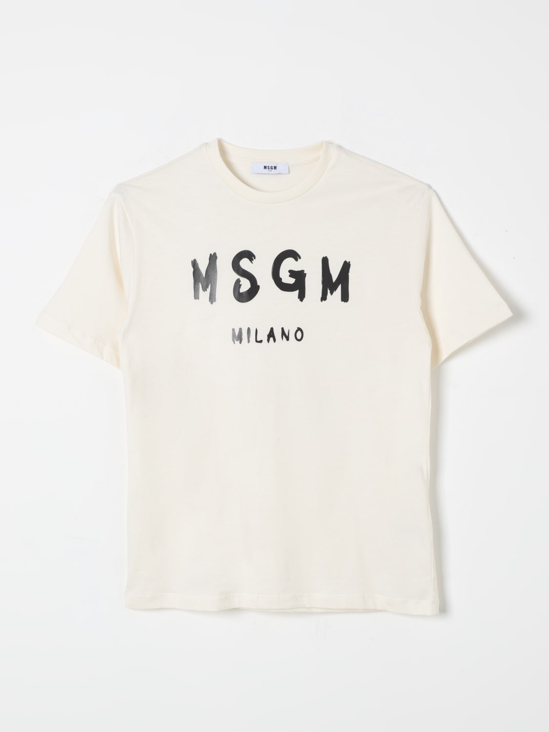 MSGM KIDS T-SHIRT: T-shirt kids MSGM Kids, Cream - Img 1