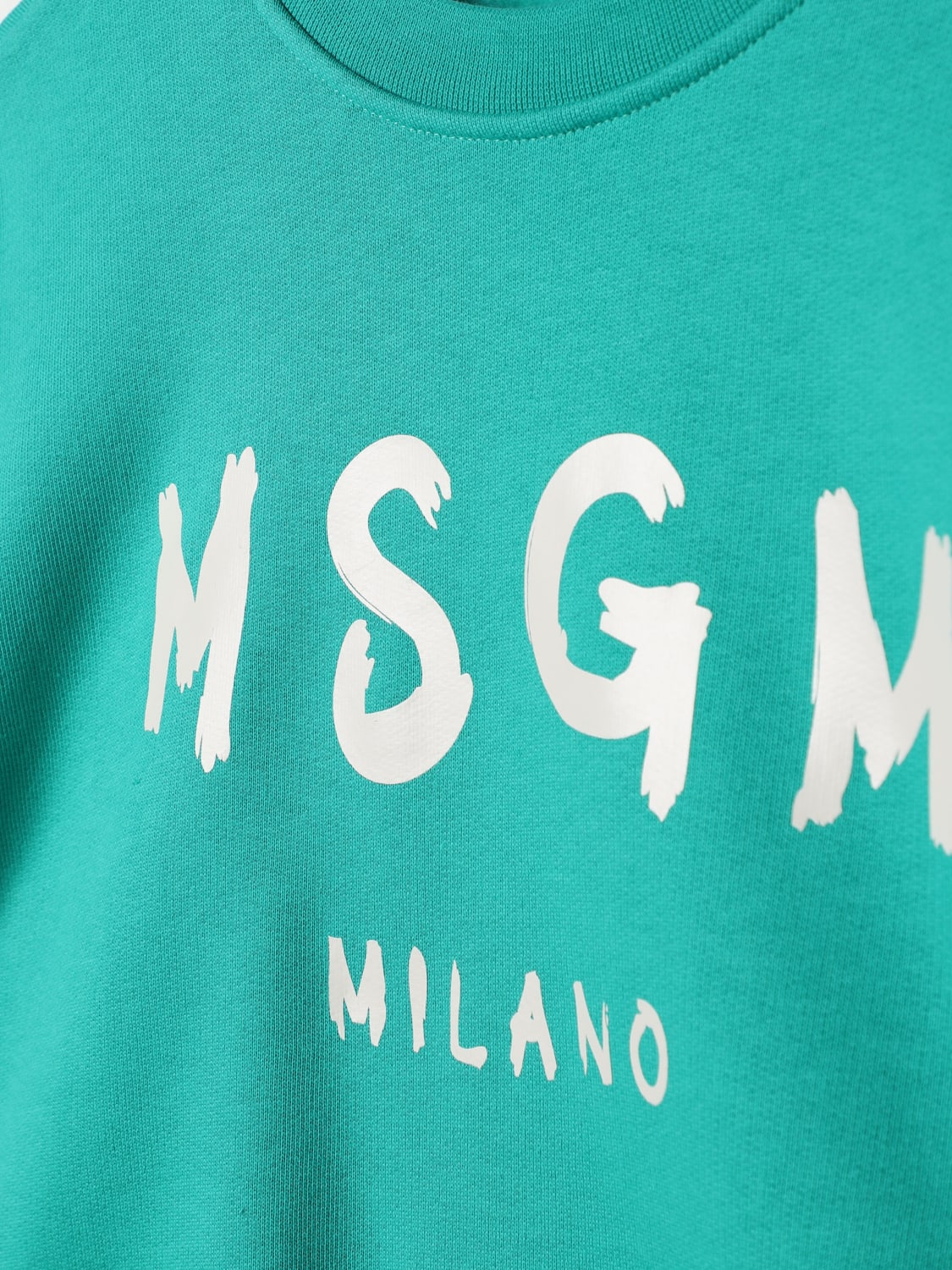 MSGM KIDS MAGLIA: Felpa a girocollo MSGM Kids, Verde - Img 3