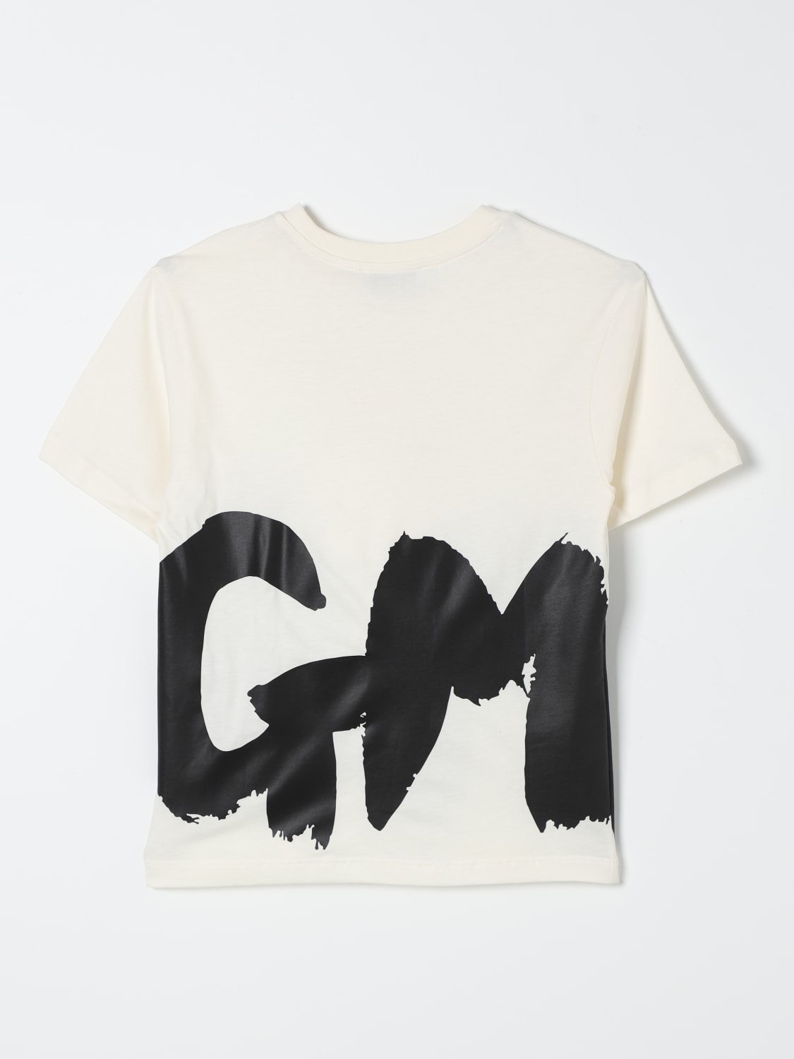 MSGM KIDS T-SHIRT: T-shirt con maxi logo MSGM Kids, Crema - Img 2