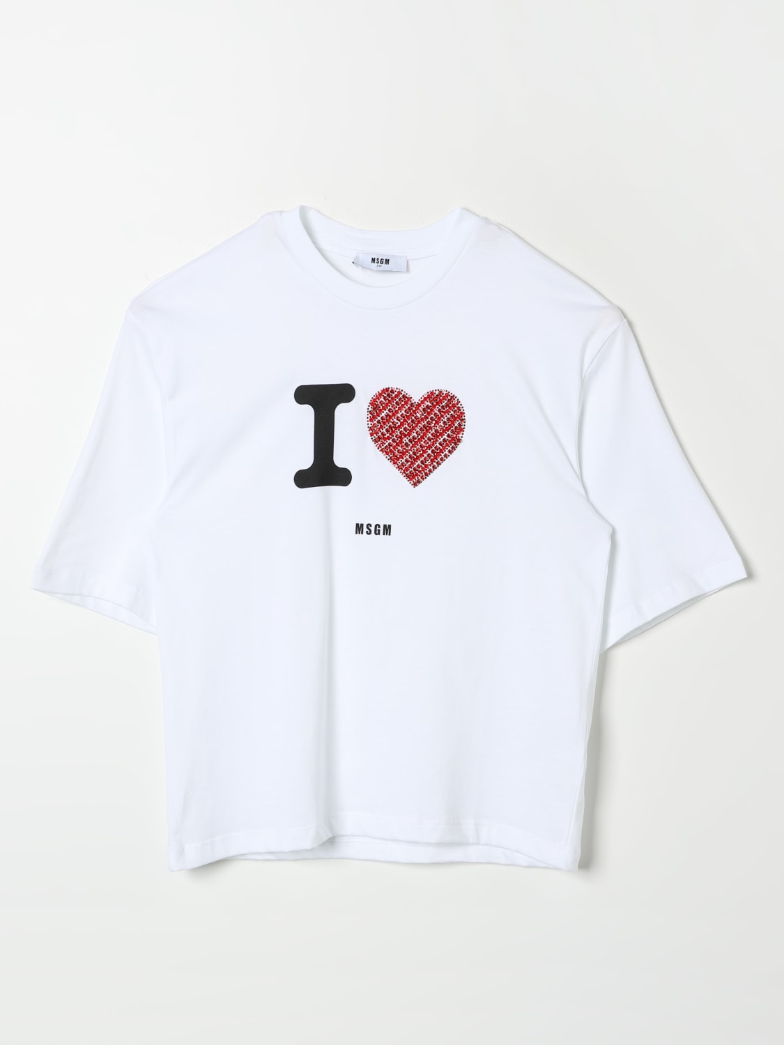 MSGM KIDS T-SHIRT: T-shirt kids MSGM Kids, White - Img 1