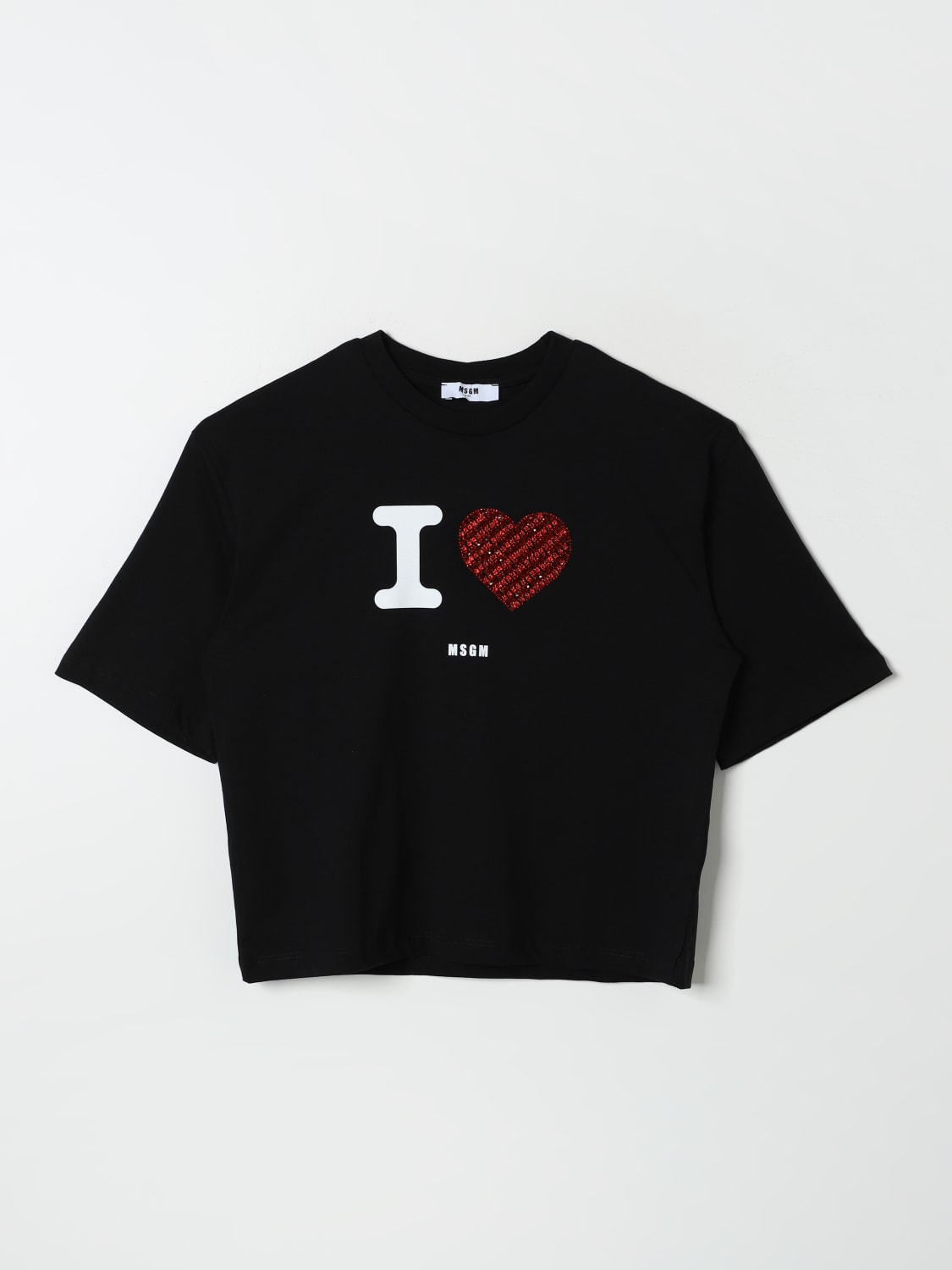 MSGM KIDS T-SHIRT: T-shirt kids MSGM Kids, Black - Img 1