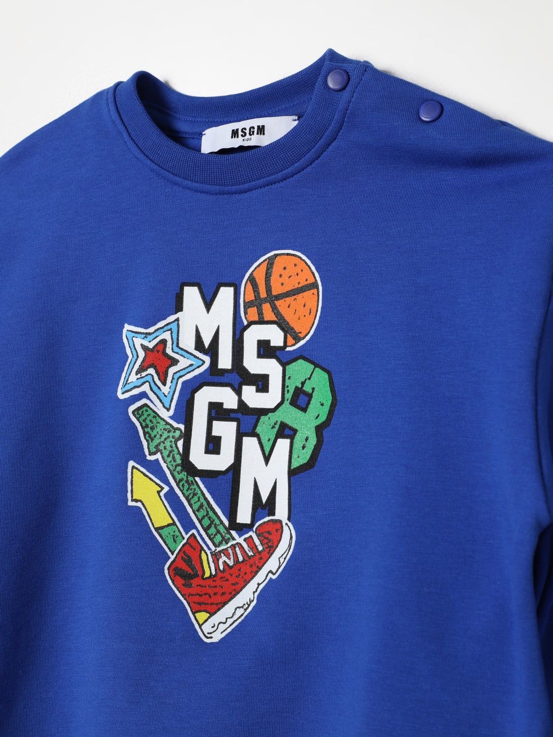 MSGM KIDS 스웨터: 스웨터 남아 MSGM Kids, 로열 블루 - Img 3