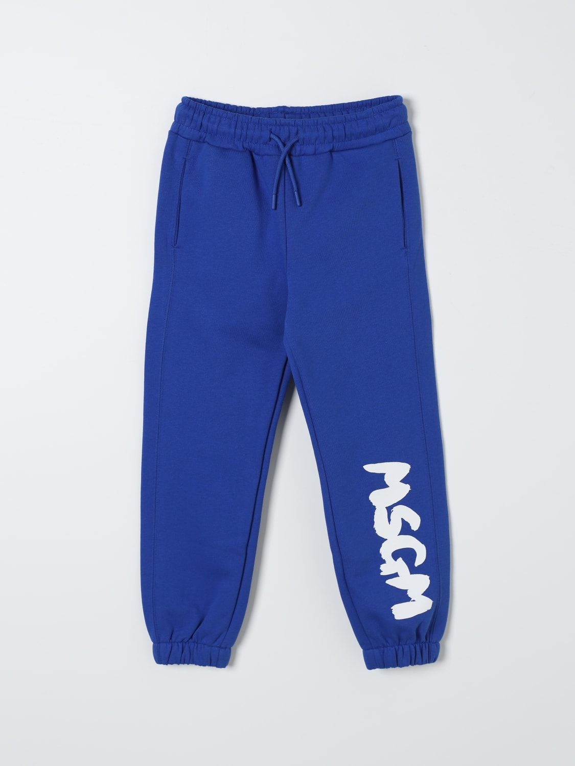 MSGM KIDS PANTALON: Pantalon enfant MSGM Kids, Bleu Royal - Img 1