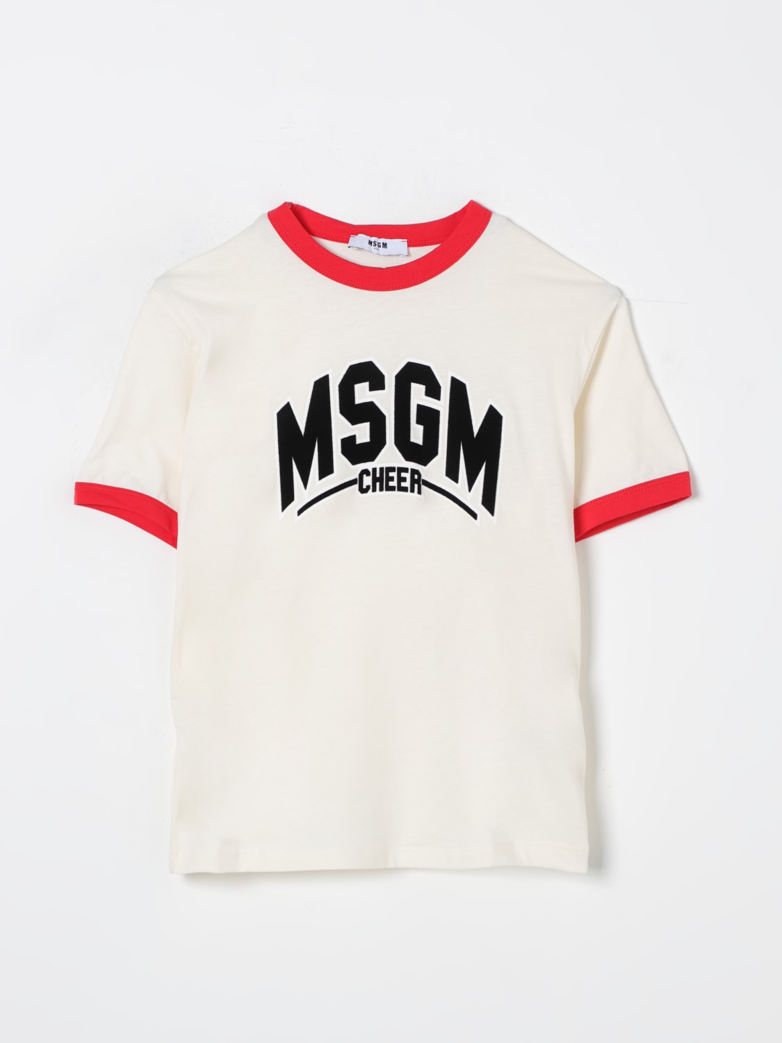 MSGM KIDS T-SHIRT: T-shirt enfant MSGM Kids, Crème - Img 1