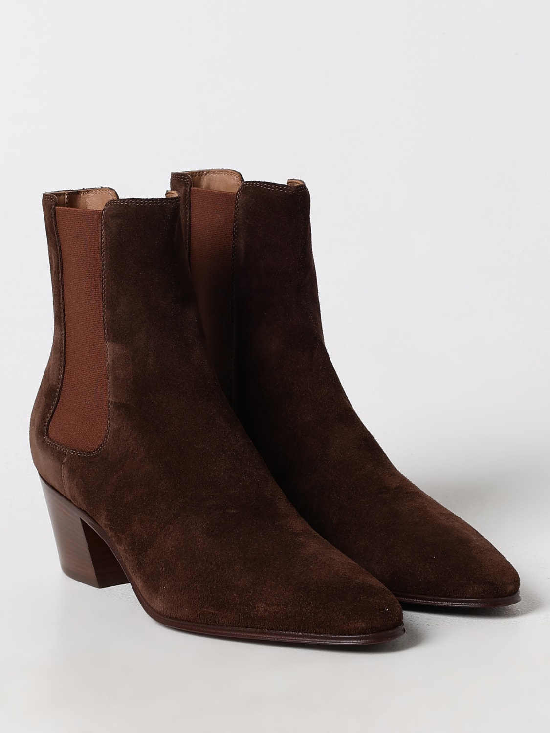 CASADEI FLAT ANKLE BOOTS: Shoes woman Casadei, Brown - Img 2