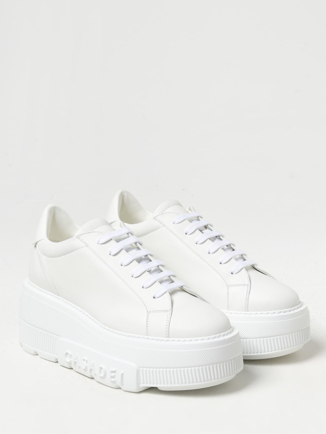 CASADEI SNEAKERS: Sneakers Casadei in pelle , Bianco - Img 2