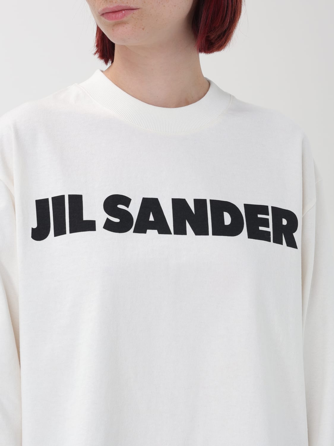 JIL SANDER T恤: T恤 女士 Jil Sander, 自然色 - Img 5