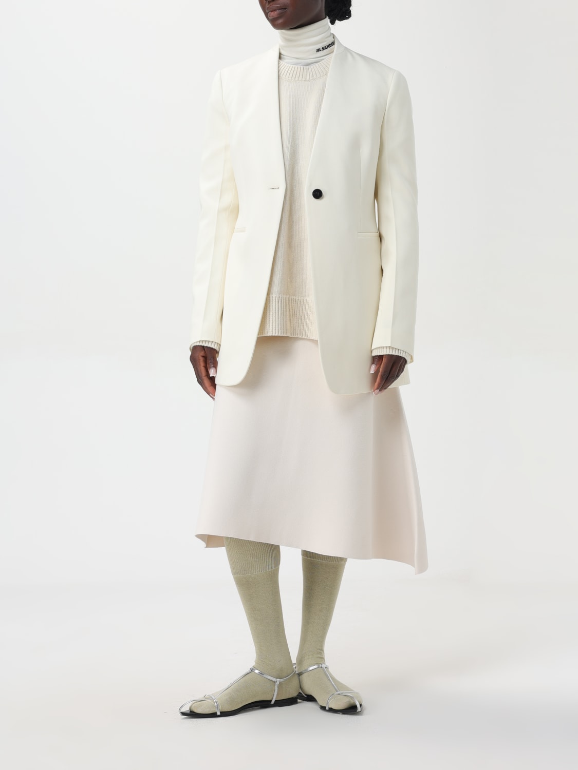 JIL SANDER 毛衣: 毛衣 女士 Jil Sander, 白色 - Img 2