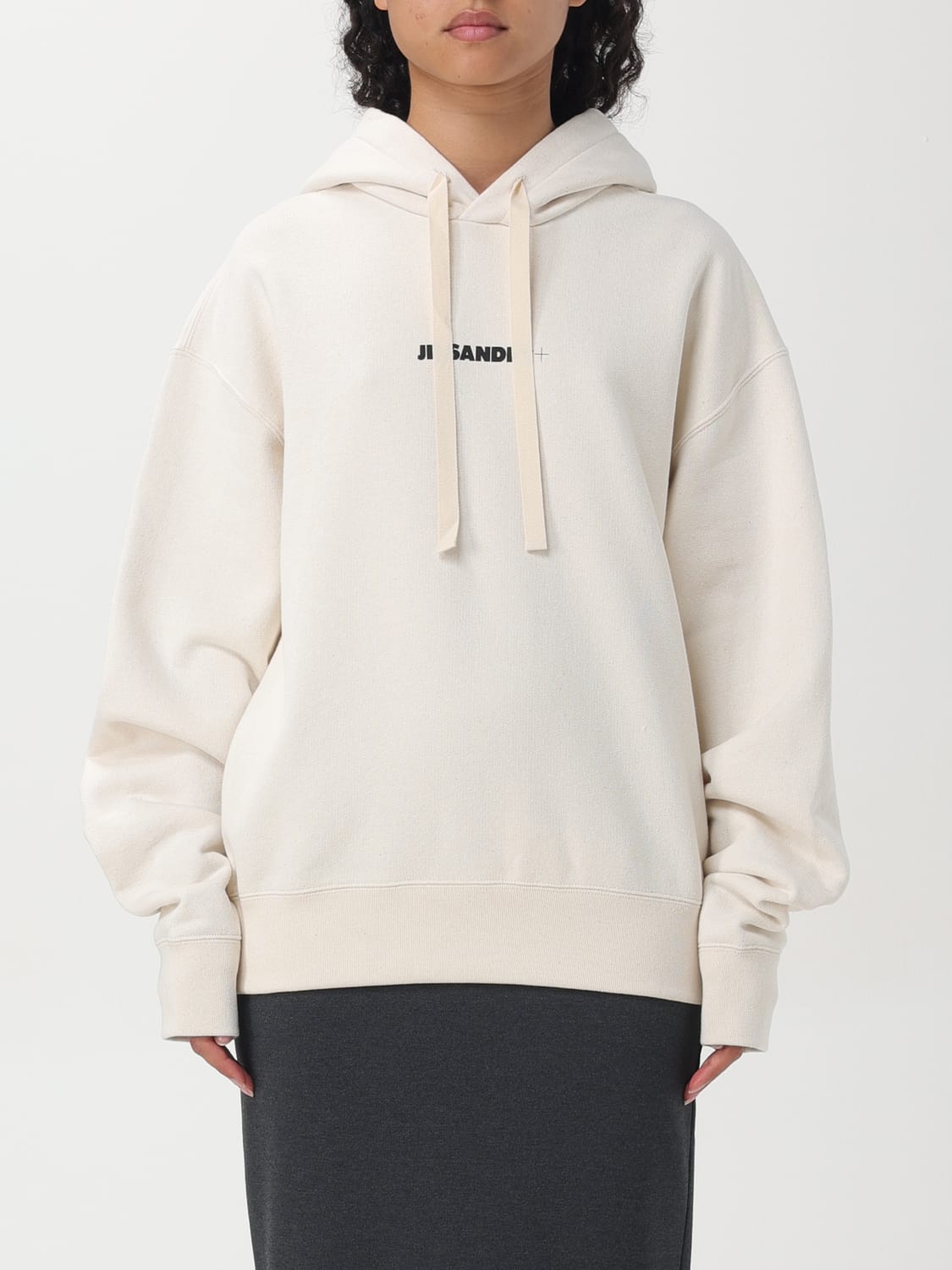 JIL SANDER FELPA: Felpa Jil Sander in cotone con logo , Naturale - Img 1