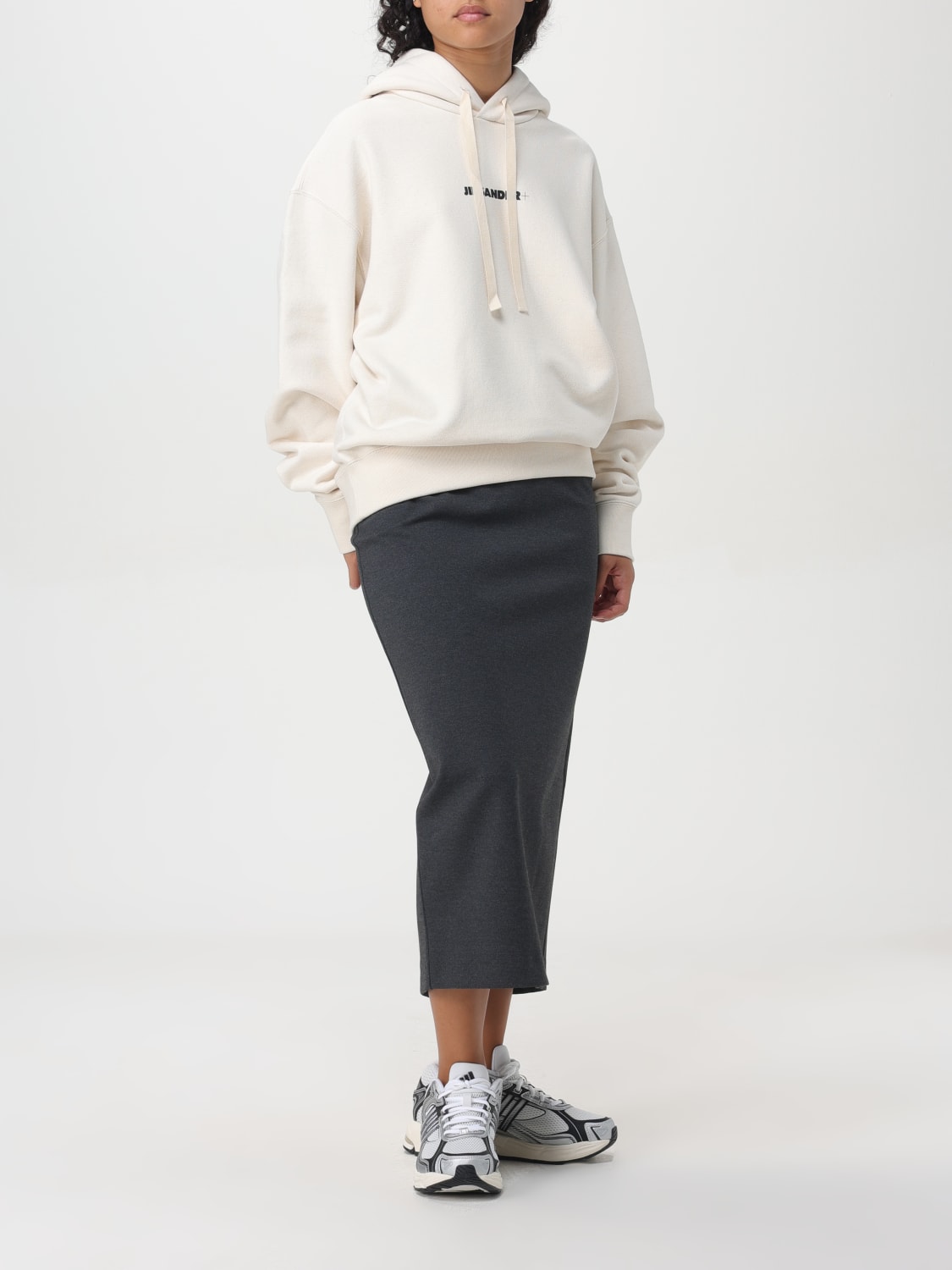 JIL SANDER FELPA: Felpa Jil Sander in cotone con logo , Naturale - Img 2