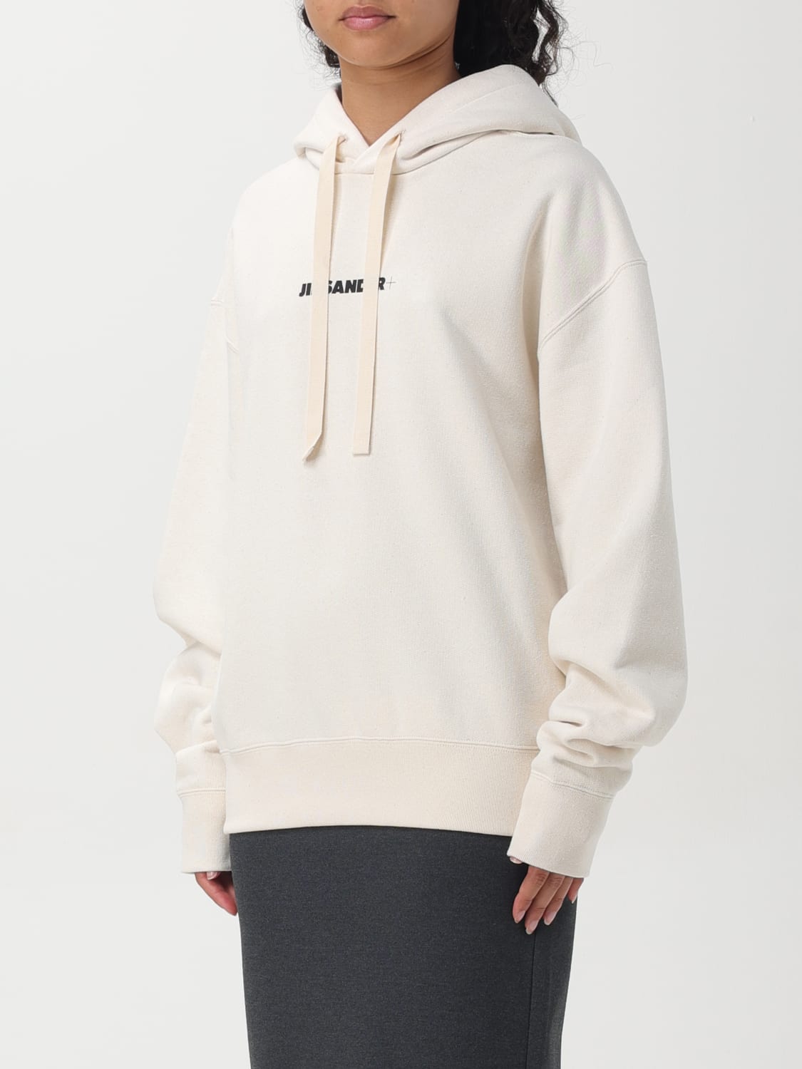 JIL SANDER FELPA: Felpa Jil Sander in cotone con logo , Naturale - Img 4