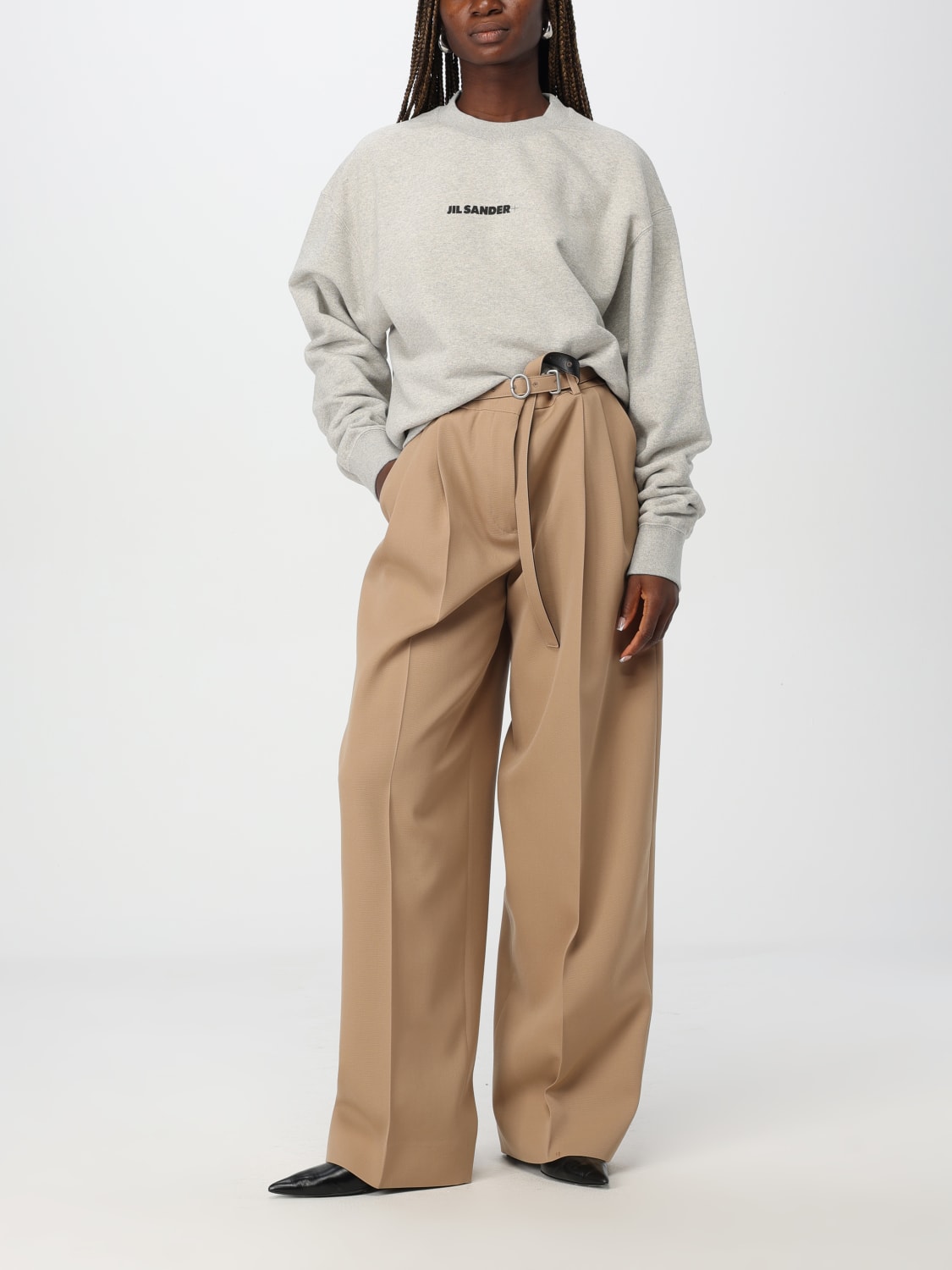 JIL SANDER FELPA: Felpa Jil Sander in cotone , Grigio - Img 2