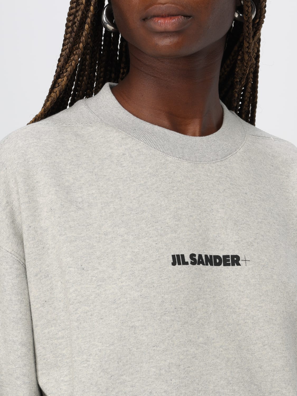 JIL SANDER FELPA: Felpa Jil Sander in cotone , Grigio - Img 5