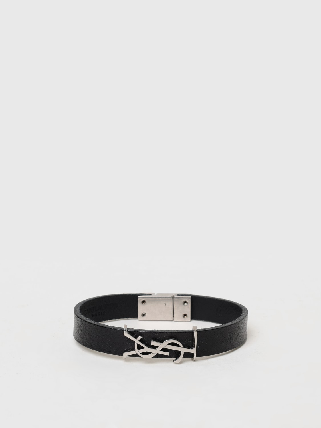 Giglio Bracciale Saint Laurent in pelle ed ottone