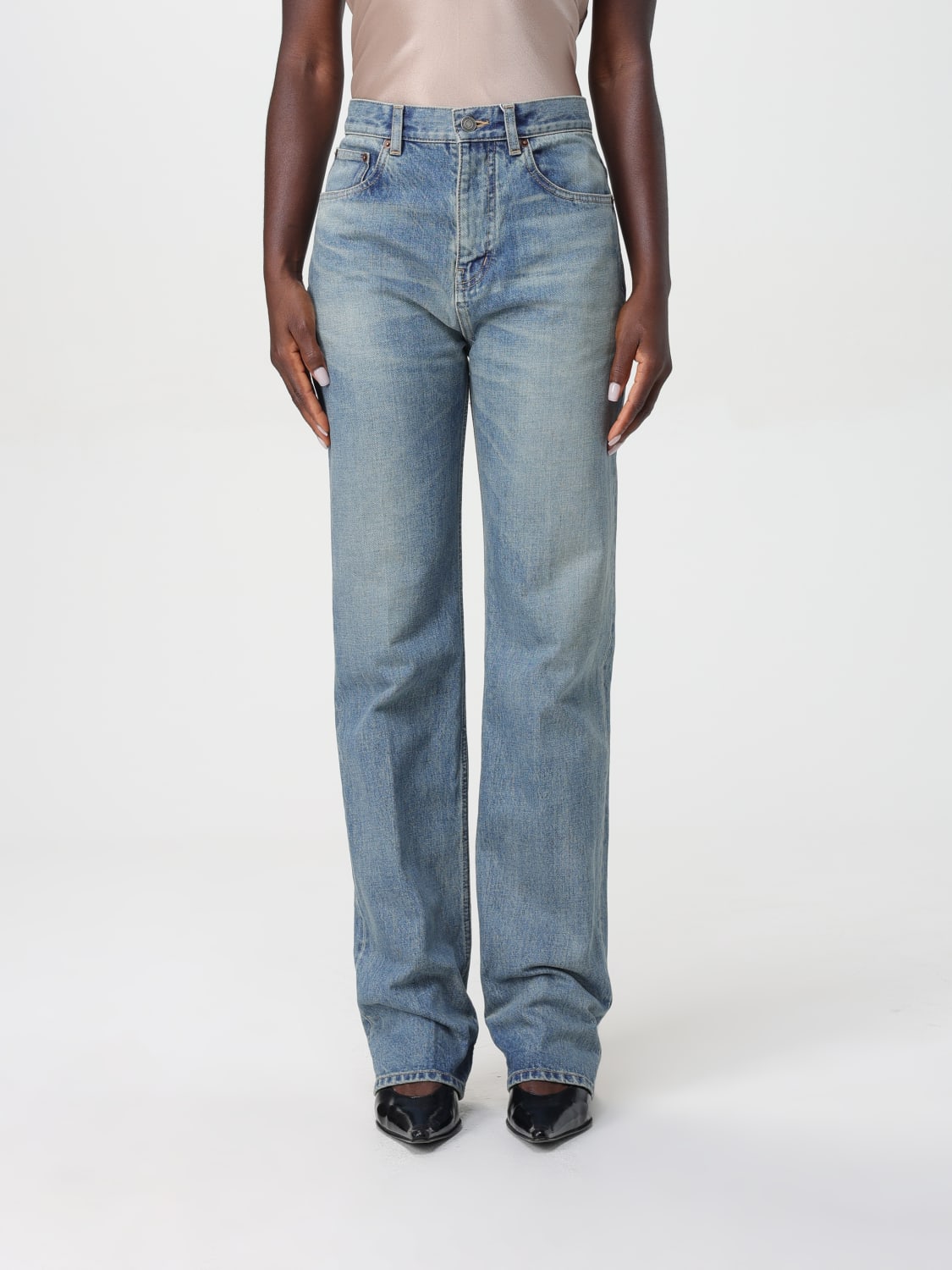 Giglio Jeans Saint Laurent in denim di cotone