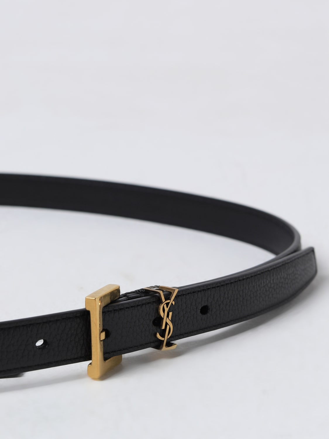 SAINT LAURENT CINTURA: Belt men Saint Laurent, Black - Img 2