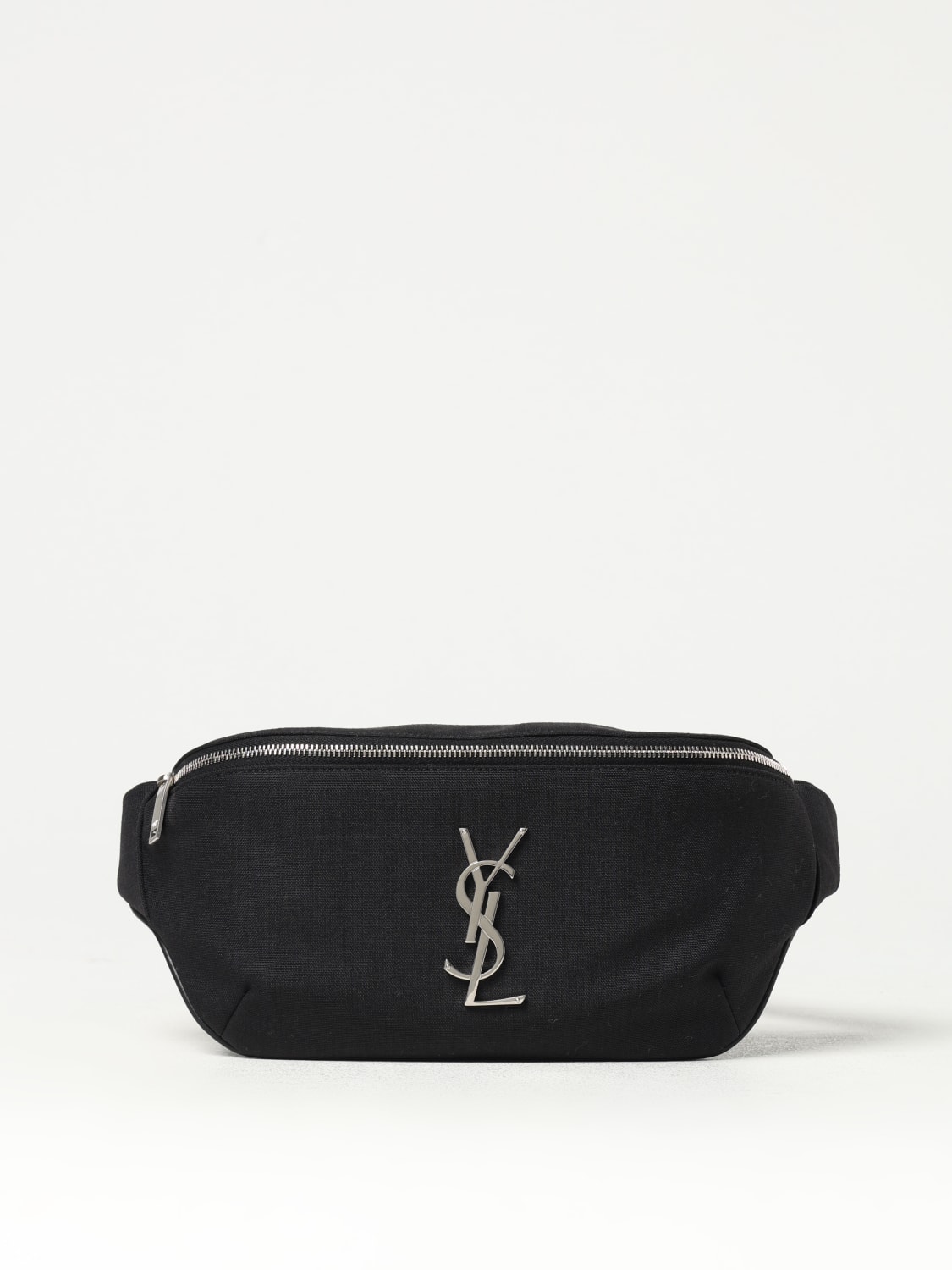 SAINT LAURENT MARSUPIO: Marsupio Saint Laurent in canvas e pelle , Nero - Img 1