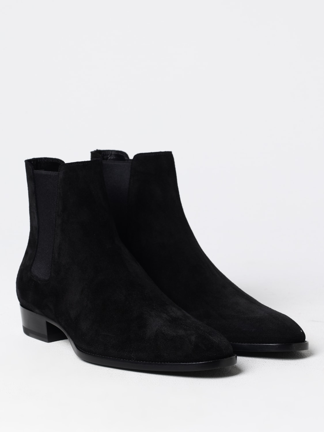 SAINT LAURENT BOTAS: Zapatos hombre Saint Laurent, Negro - Img 2