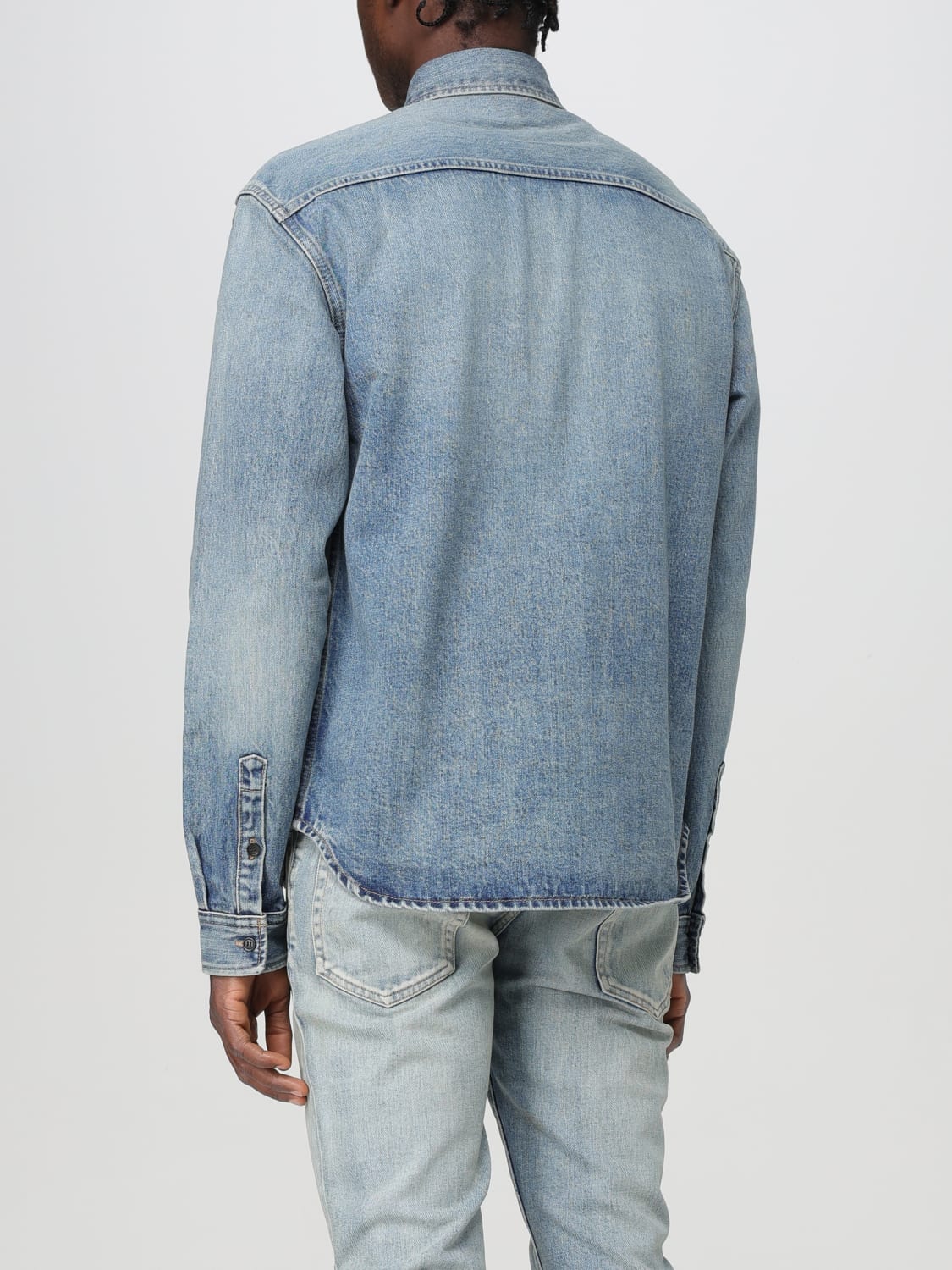 SAINT LAURENT SHIRT: Shirt men Saint Laurent, Denim - Img 3