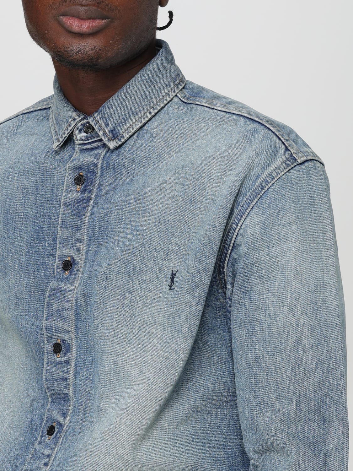 SAINT LAURENT SHIRT: Shirt men Saint Laurent, Denim - Img 5