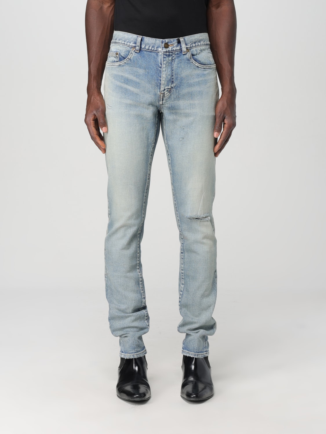 Giglio Jeans Saint Laurent in denim di cotone