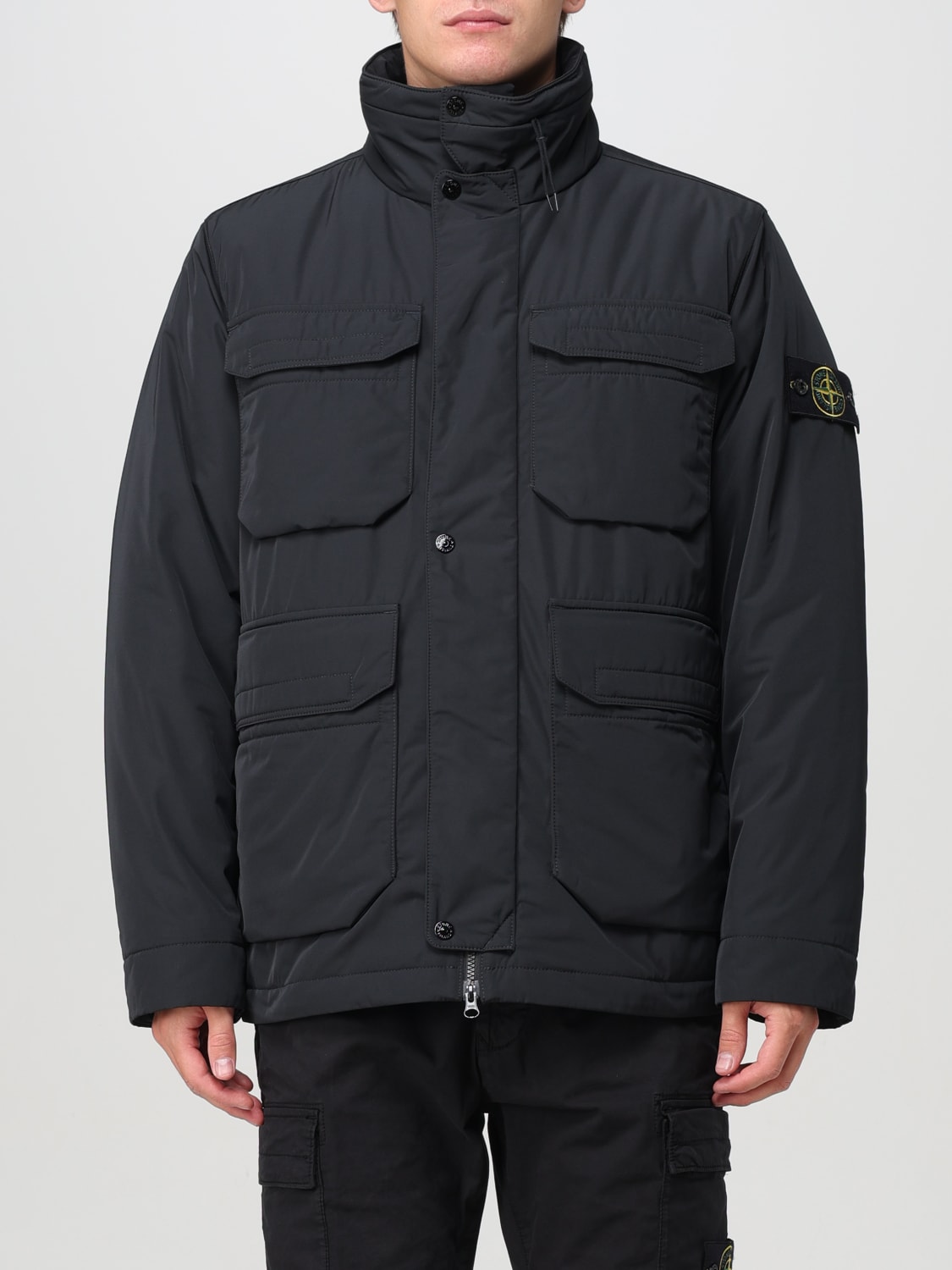 Black stone island jacket online