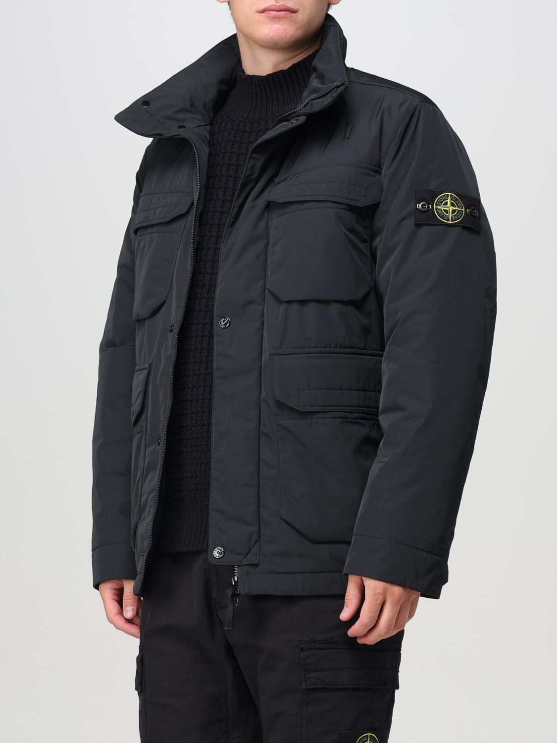 STONE ISLAND CHAQUETA: Chaqueta hombre Stone Island, Negro - Img 4