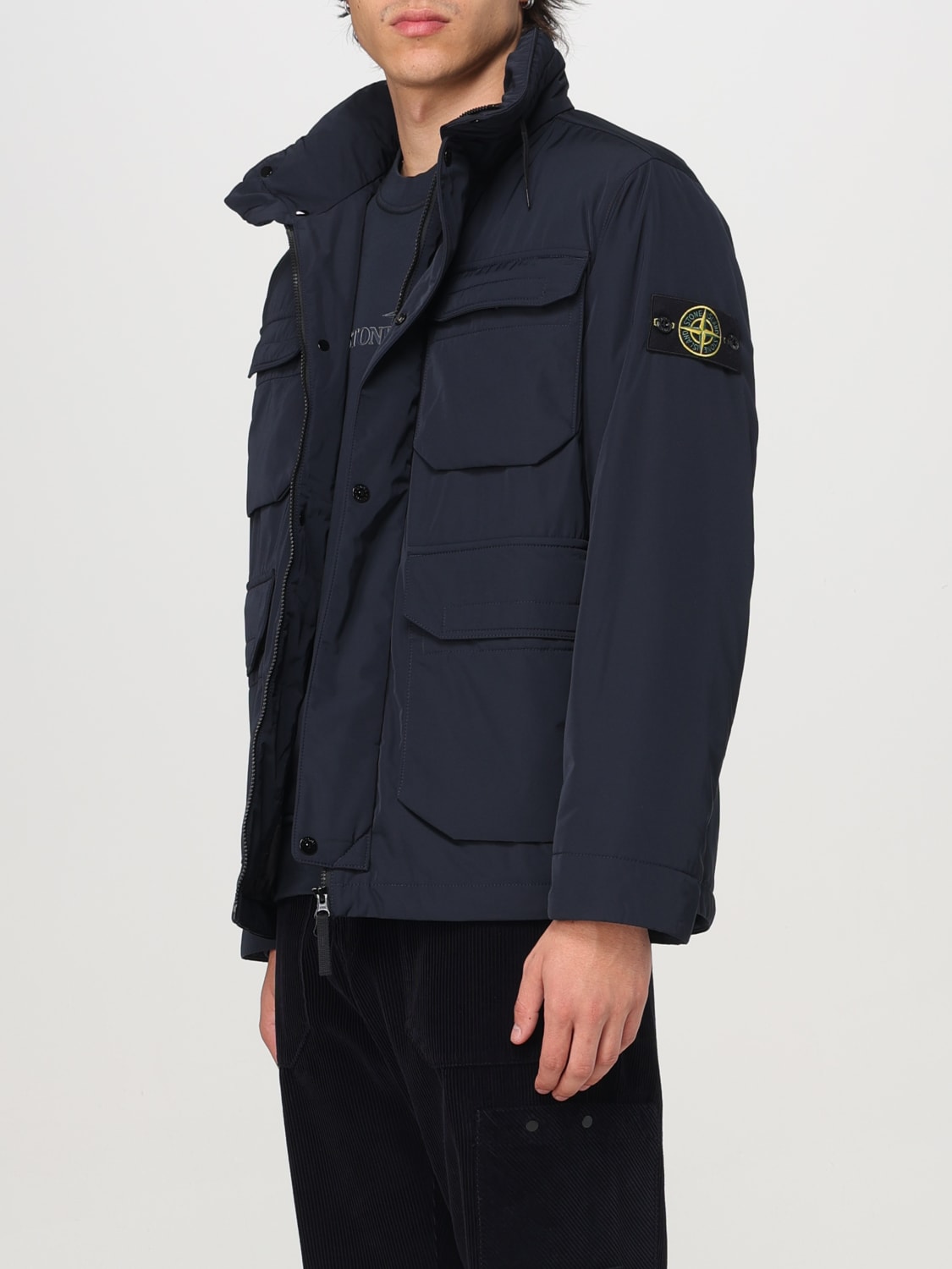 STONE ISLAND CHAQUETA: Chaqueta hombre Stone Island, Azul Oscuro - Img 4