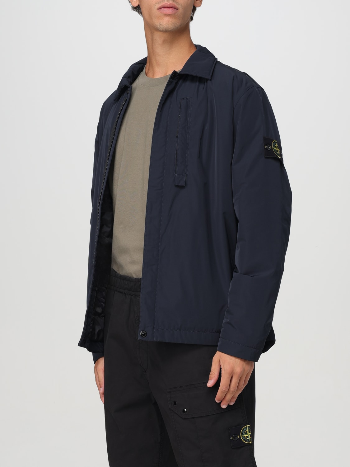 STONE ISLAND CHAQUETA: Chaqueta hombre Stone Island, Azul Oscuro - Img 4