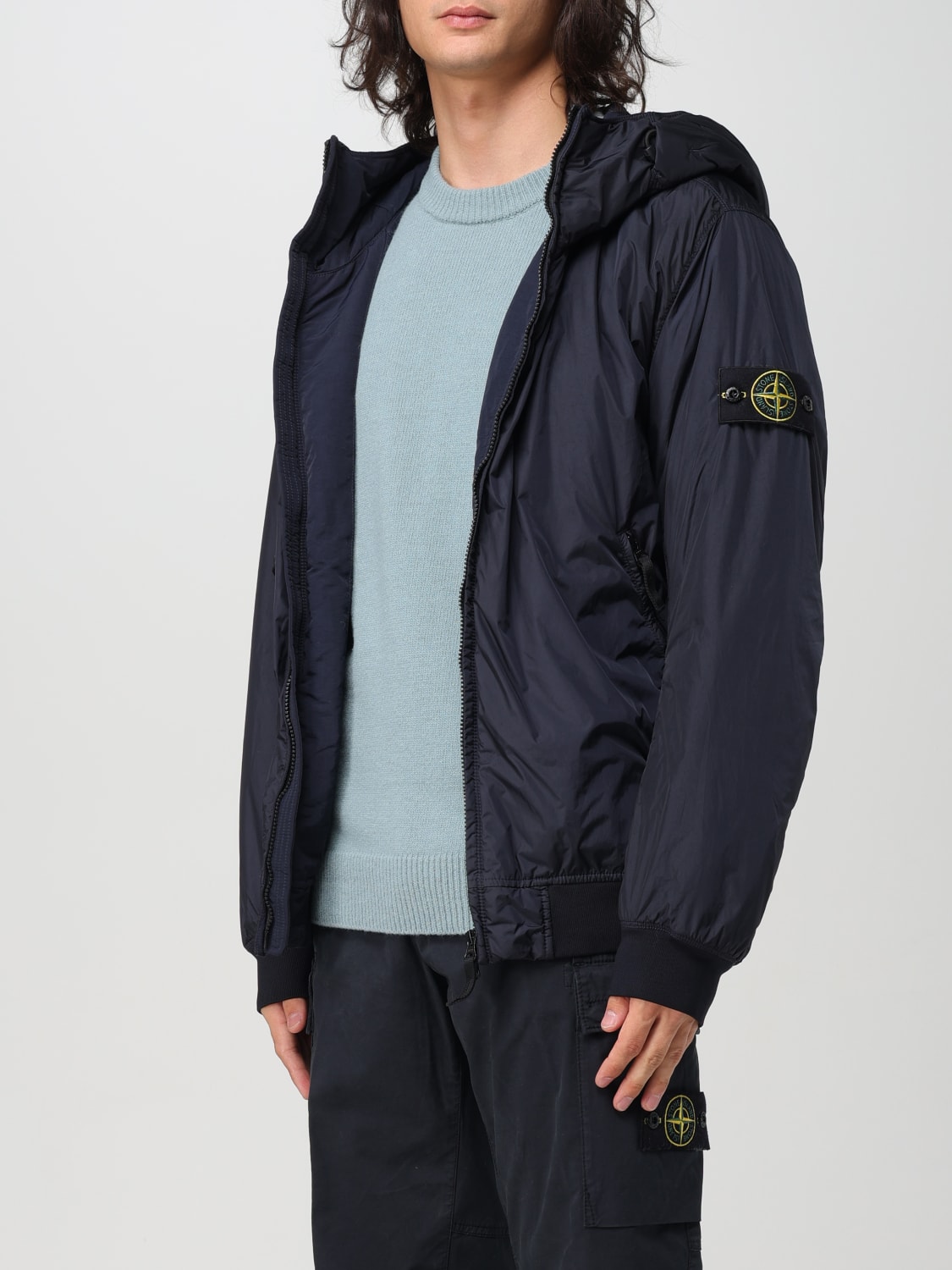 STONE ISLAND 外套: 外套 男士 Stone Island, 蓝色 - Img 4