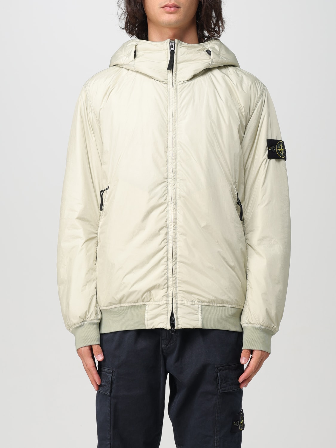 Giglio Giacca di nylon con cappuccio Stone Island