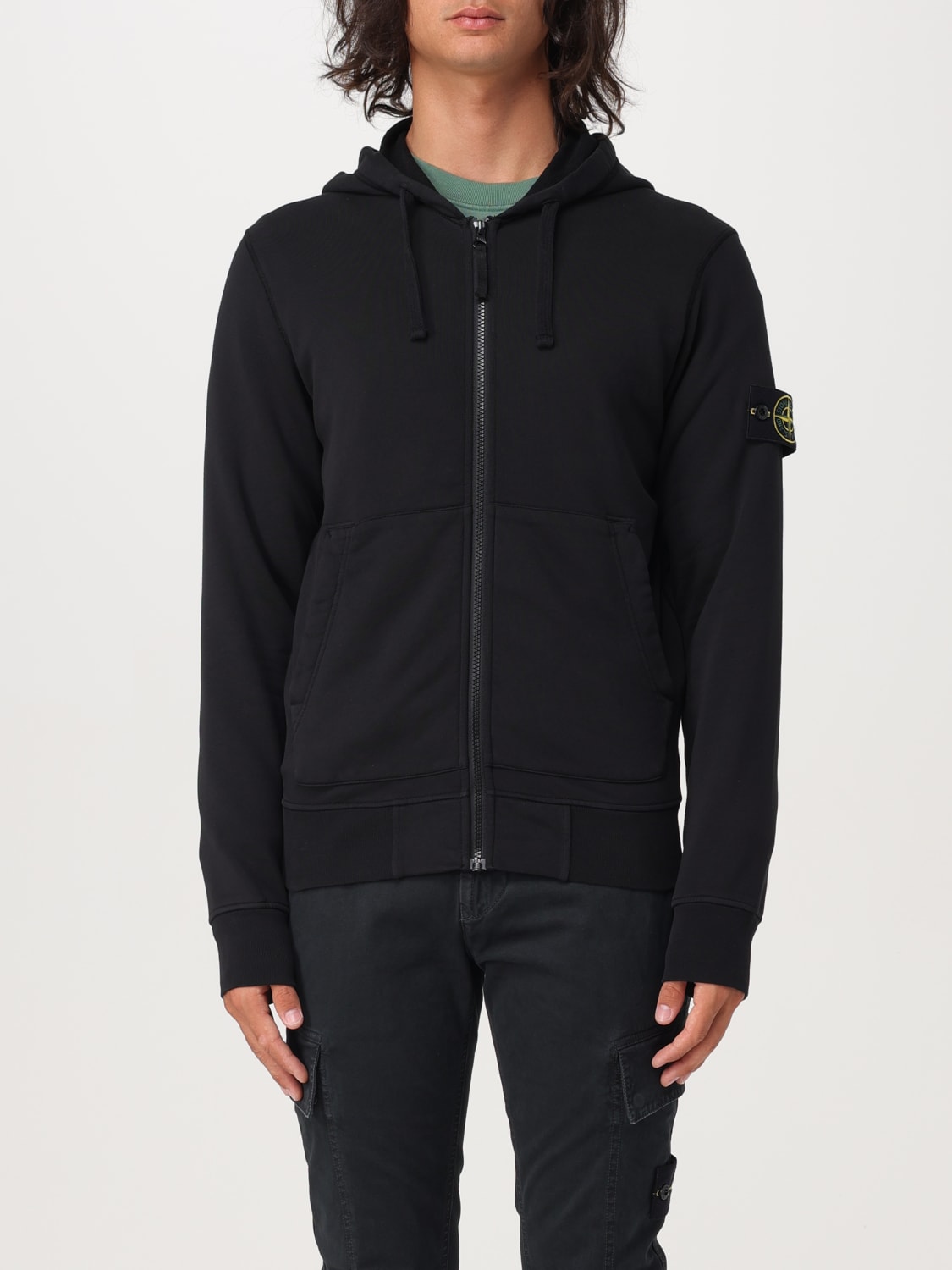 Stone island felpa nera uomo deals