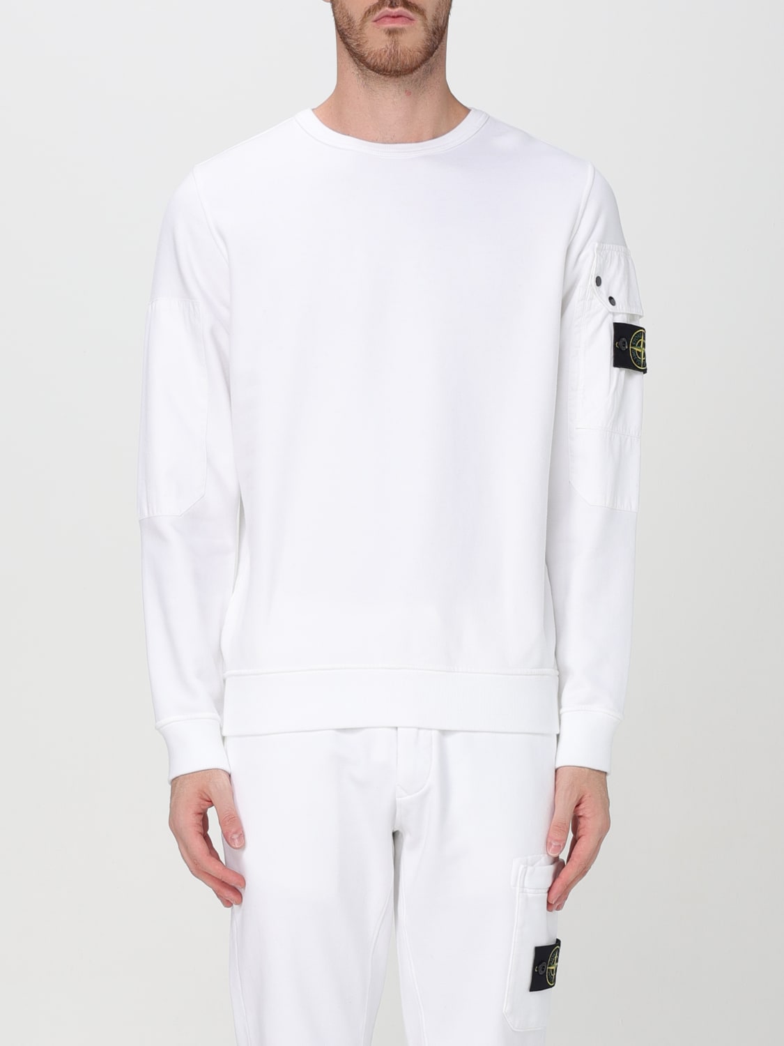 STONE ISLAND SUDADERA: Sudadera hombre Stone Island, Blanco - Img 1